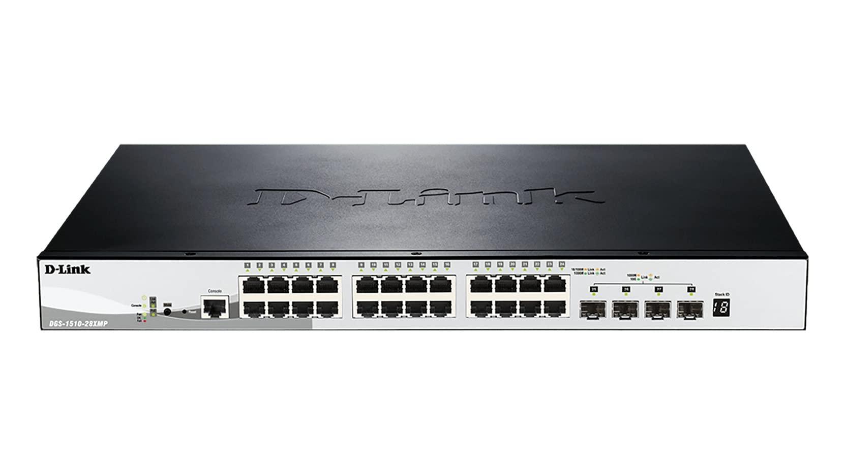d-link-dgs-1510-28xmp-e-switch-smart-managed-gigabit-per-stack-da-28-porte-di-cui-24-poe-e-4-10g-sfp-solo-cavo-di-alimentazione-ue