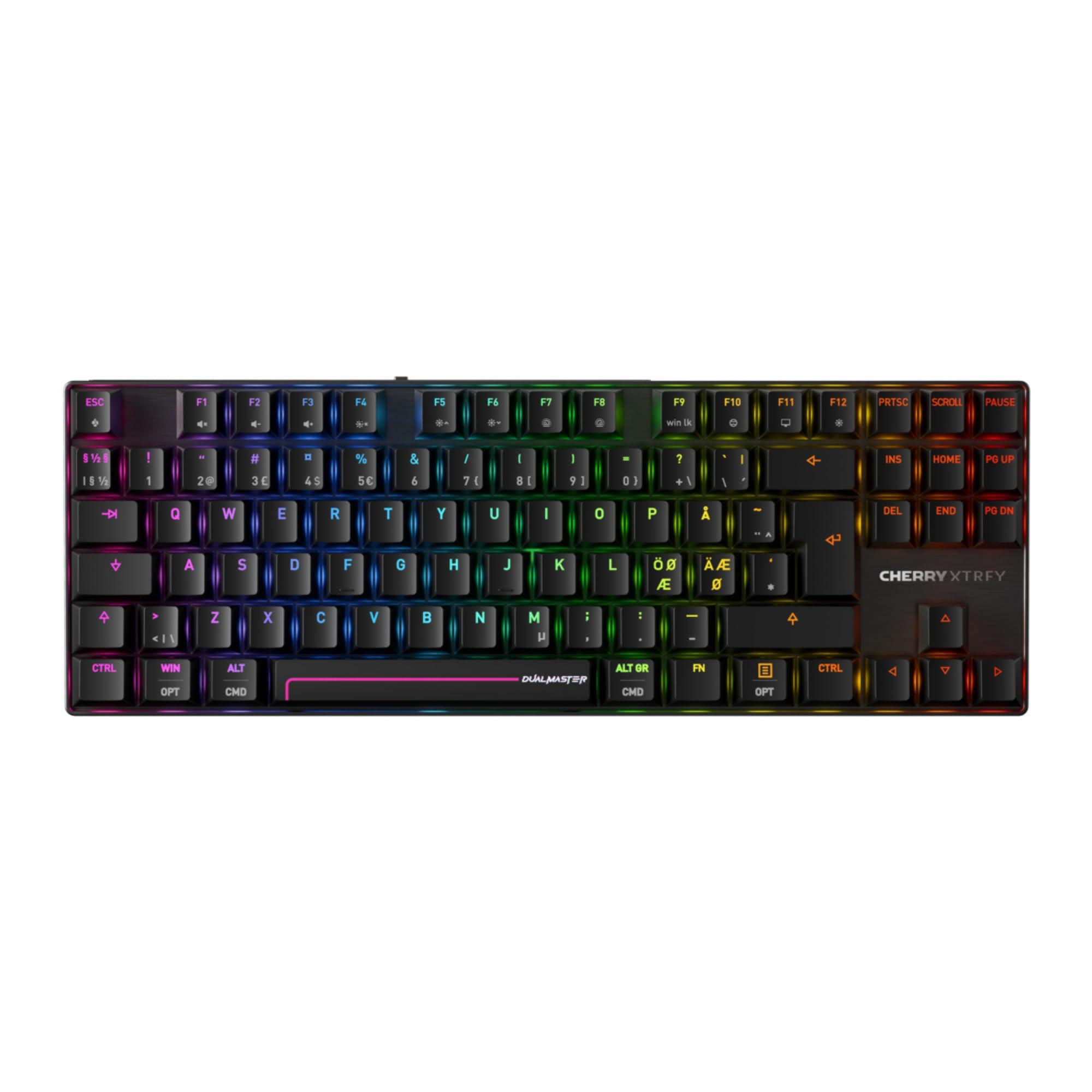 cherry-xtrfy-mx-8-2-pro-tmr-wireless-tastiera-da-gioco-tkl-magnetica-meccanica-layout-pan-nordico-qwerty-hot-swappable-cherry-mk-crystal-switch-nero