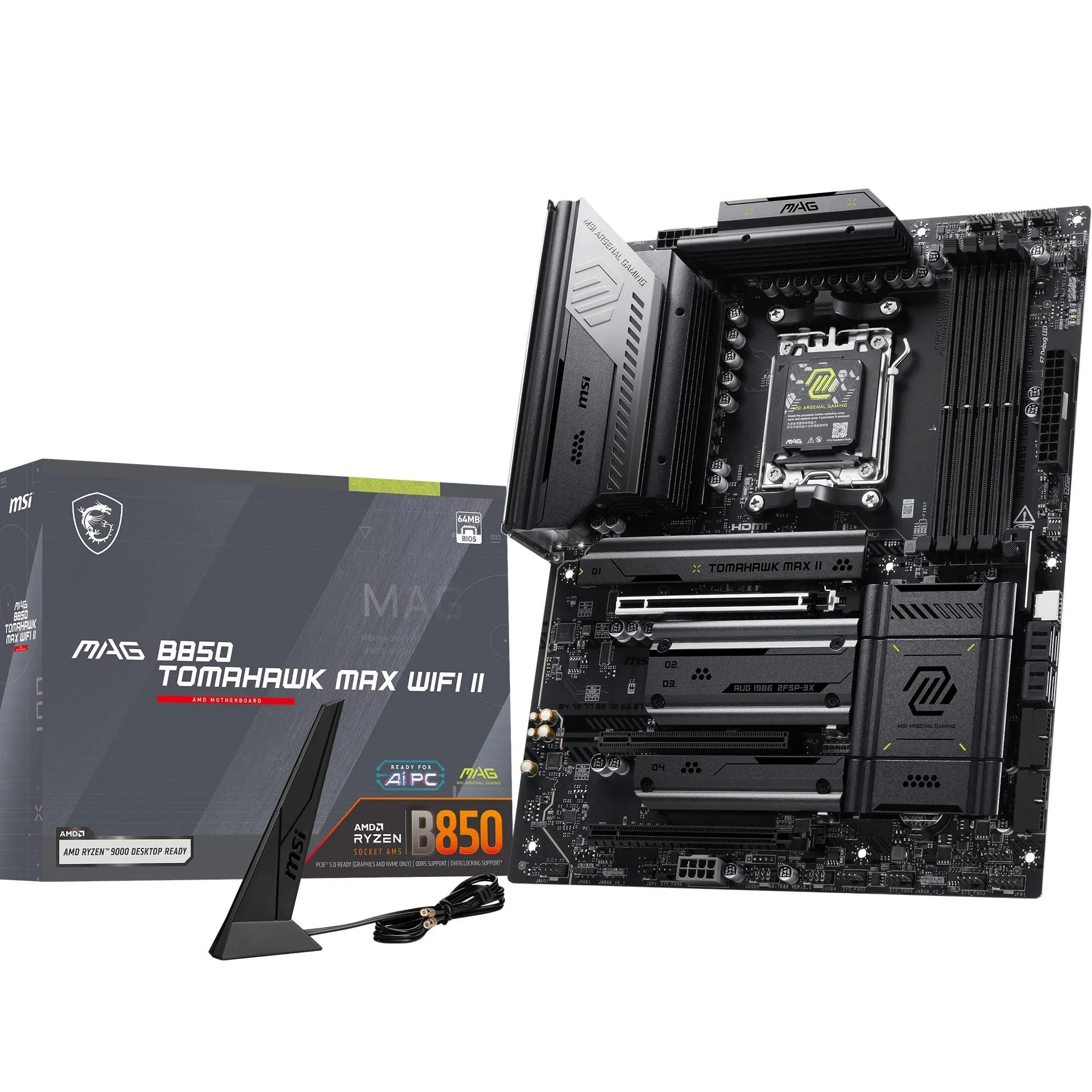 msi-mag-b850-tomahawk-max-wifi-ii-supporta-processori-amd-ryzen-9000-8000-7000-am5-80a-sps-vrm-ddr5-memory-boost-fino-a-8400-mt-s-oc-pcie-5-0-x16-m-2-gen5-wi-fi-7-5g-l