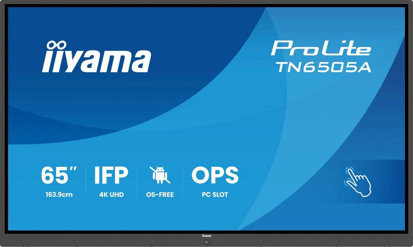 iiyama-prolite-tn6505a-b1ag-64-5-ips-led-touch-display-4k-uhd-40-punti-di-contatto-deepcontrast-ir-vga-hdmi-cec-arc-dp-usb-c-65w-dp-alt-usb-2-0-3-0-rs-232c-rj45-ops-os-free-pip-pbp
