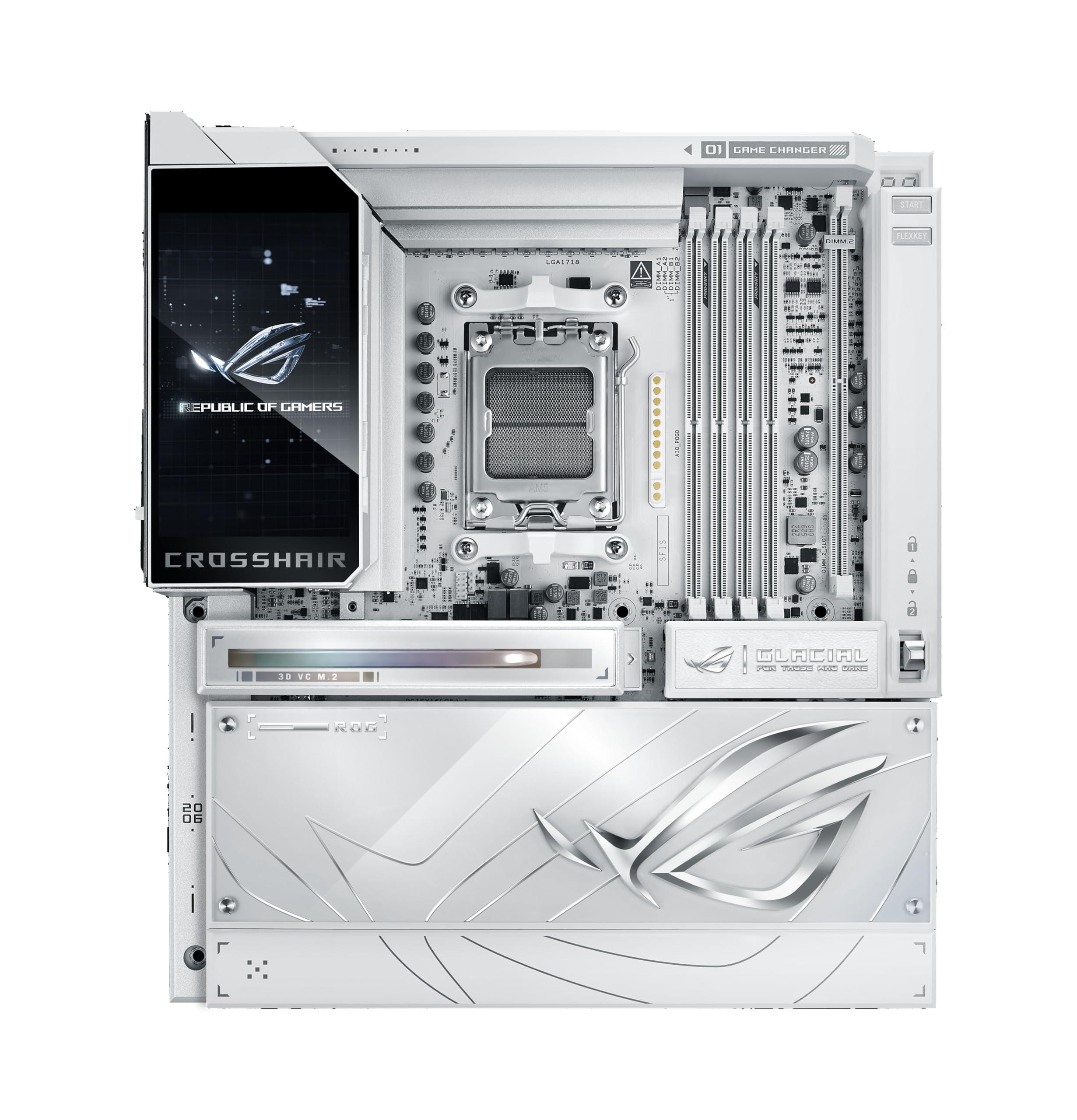 asus-rog-crosshair-x870e-glacial-scheda-madre-amd-e-atx-24-2-2-fasi-di-alimentazione-slot-ddr5-ethernet-dual-realtek-10g-pcie-5-0-pcie-4-usb4-usb-c-asus-ai-advisor-schermo-a-colori-bianca