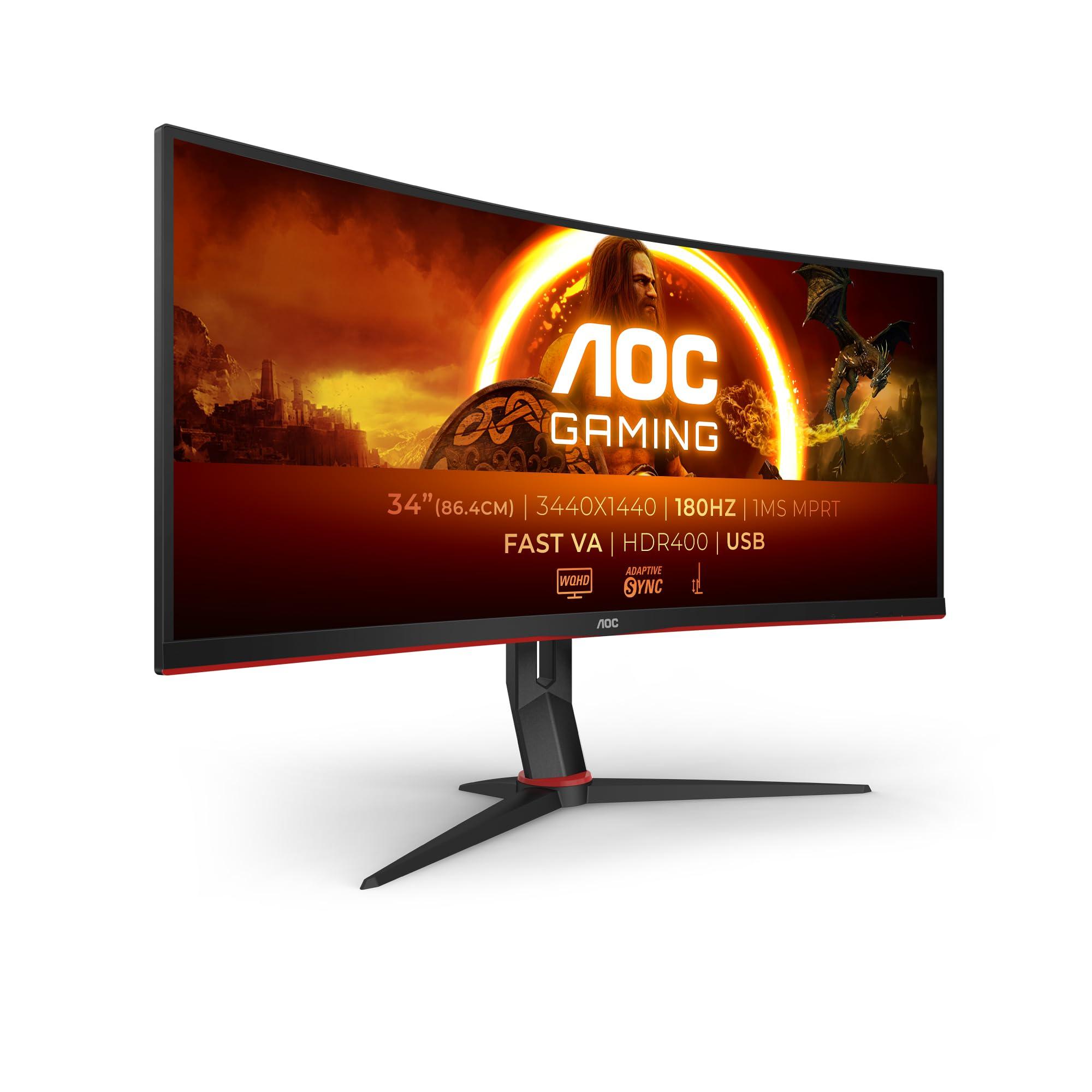 aoc-gaming-cu34g2xp-wqhd-curved-monitor-da-34-pollici-180-hz-freesync-prem-hdr400-3440x1440-1ms-gtg-hdmi-displayport-usb-hub-nero-rosso
