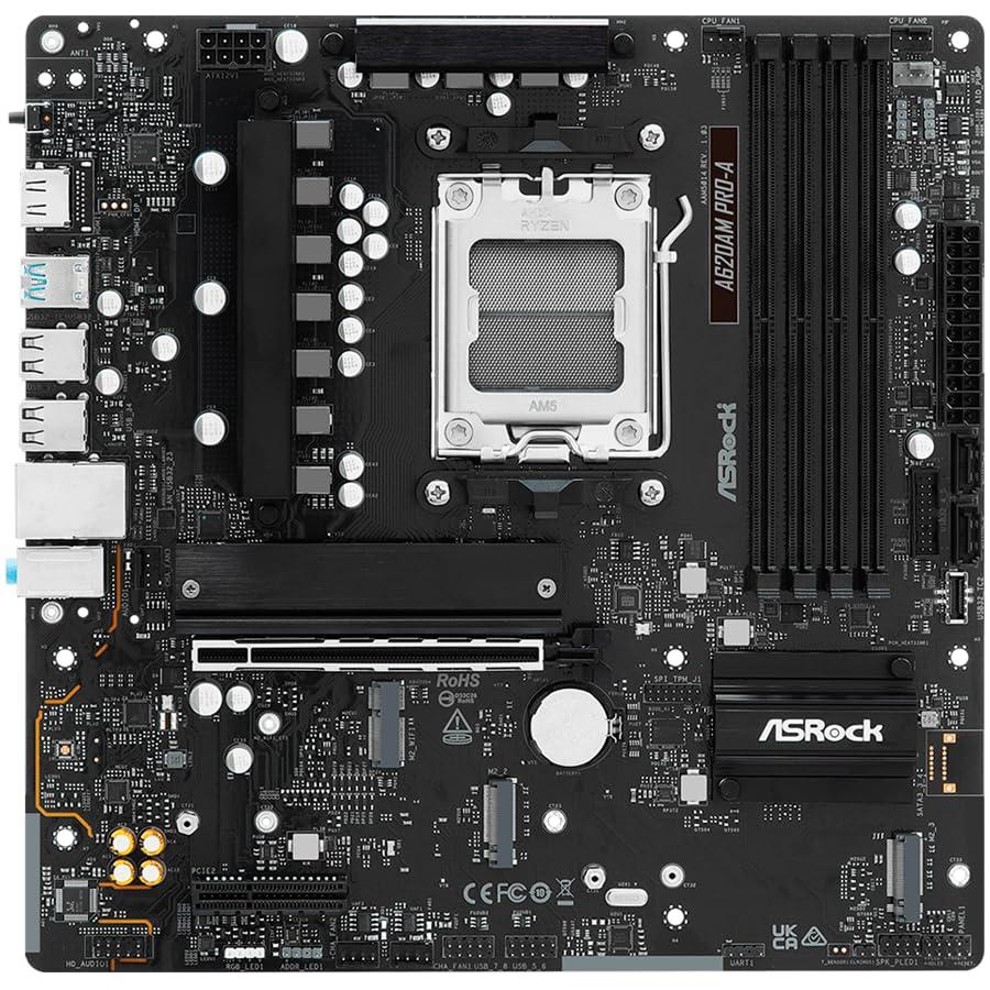 asrock-a620am-pro-a-motherboard-micro-atx-socket-am5-amd-a620a-chipsatz-usb-3-2-gen-1-usb-c-3-2-gen-1-2-5-gigabit-lan-onboard-grafik-cpu-erforderlich