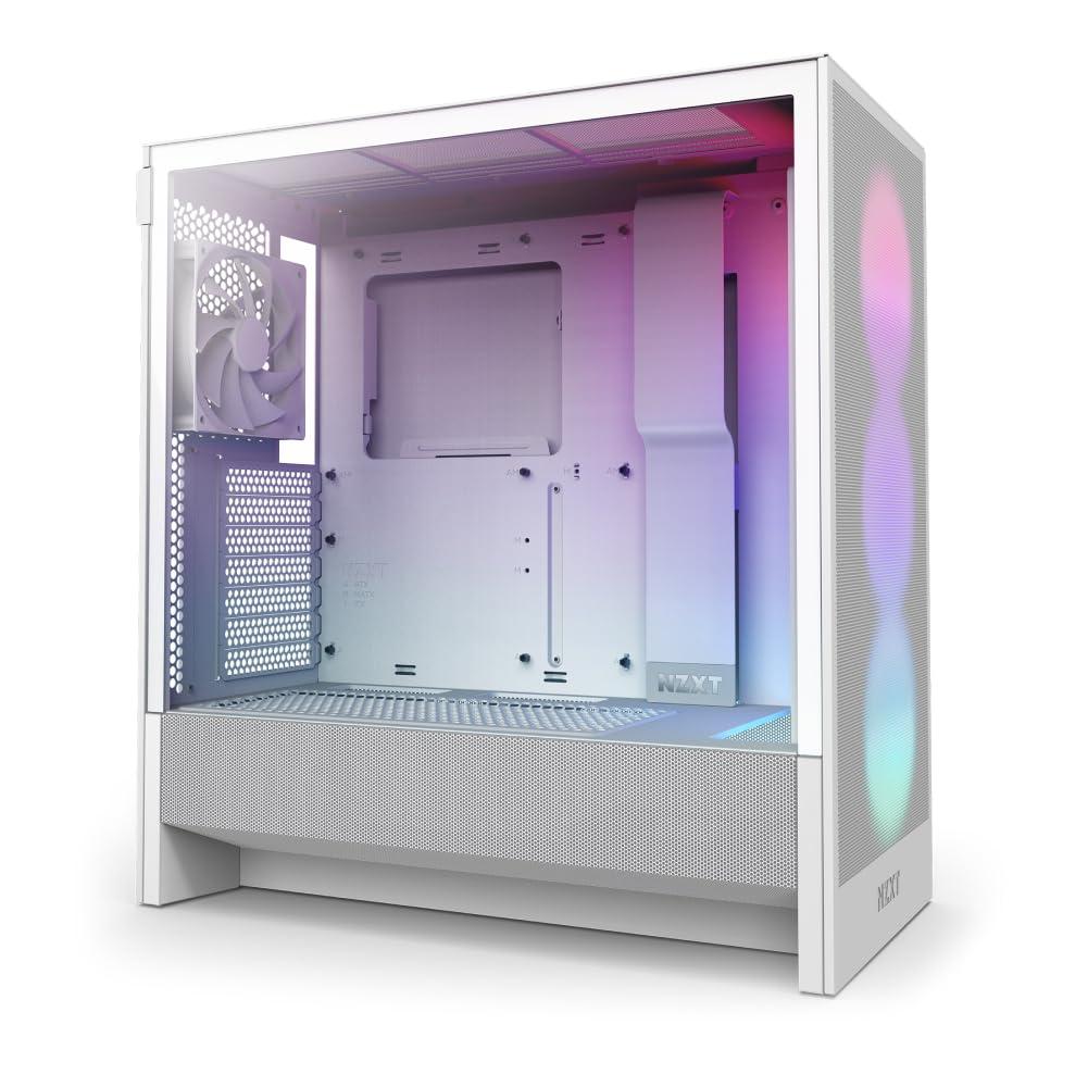 nzxt-h5-flow-rgb-case-per-pc-da-gaming-mid-tower-atx-compatto-flusso-d-aria-elevato-ventola-f360-rgb-core-cv-inclusa-supporto-per-radiatori-da-360-mm-anteriore-bianco