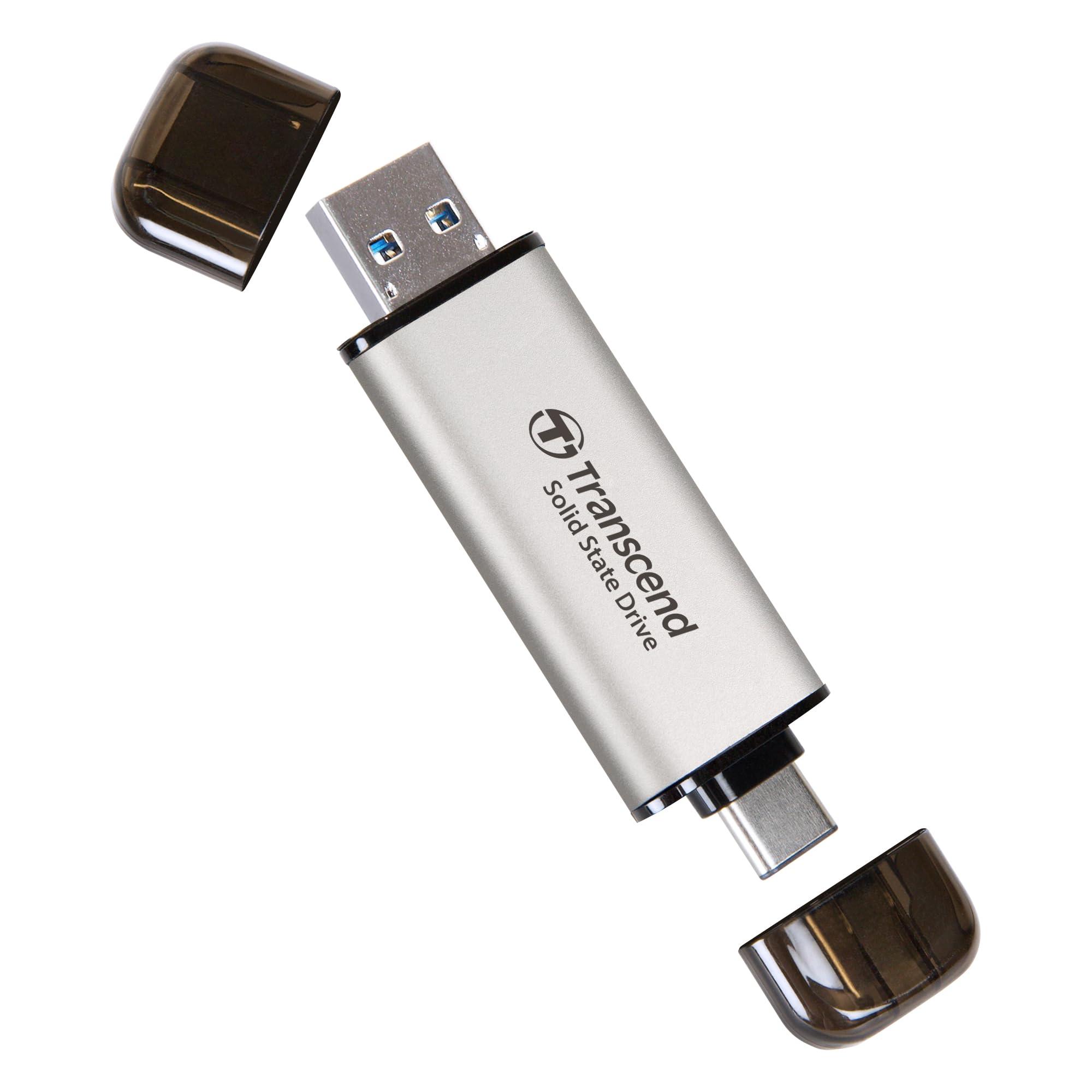 transcend-ssd-portatile-da-1-tb-alta-velocita-fino-a-1050-mb-s-ultra-compatto-supporta-type-a-type-c-testato-con-usb-10-gbps-colore-argento-ts1tesd310s