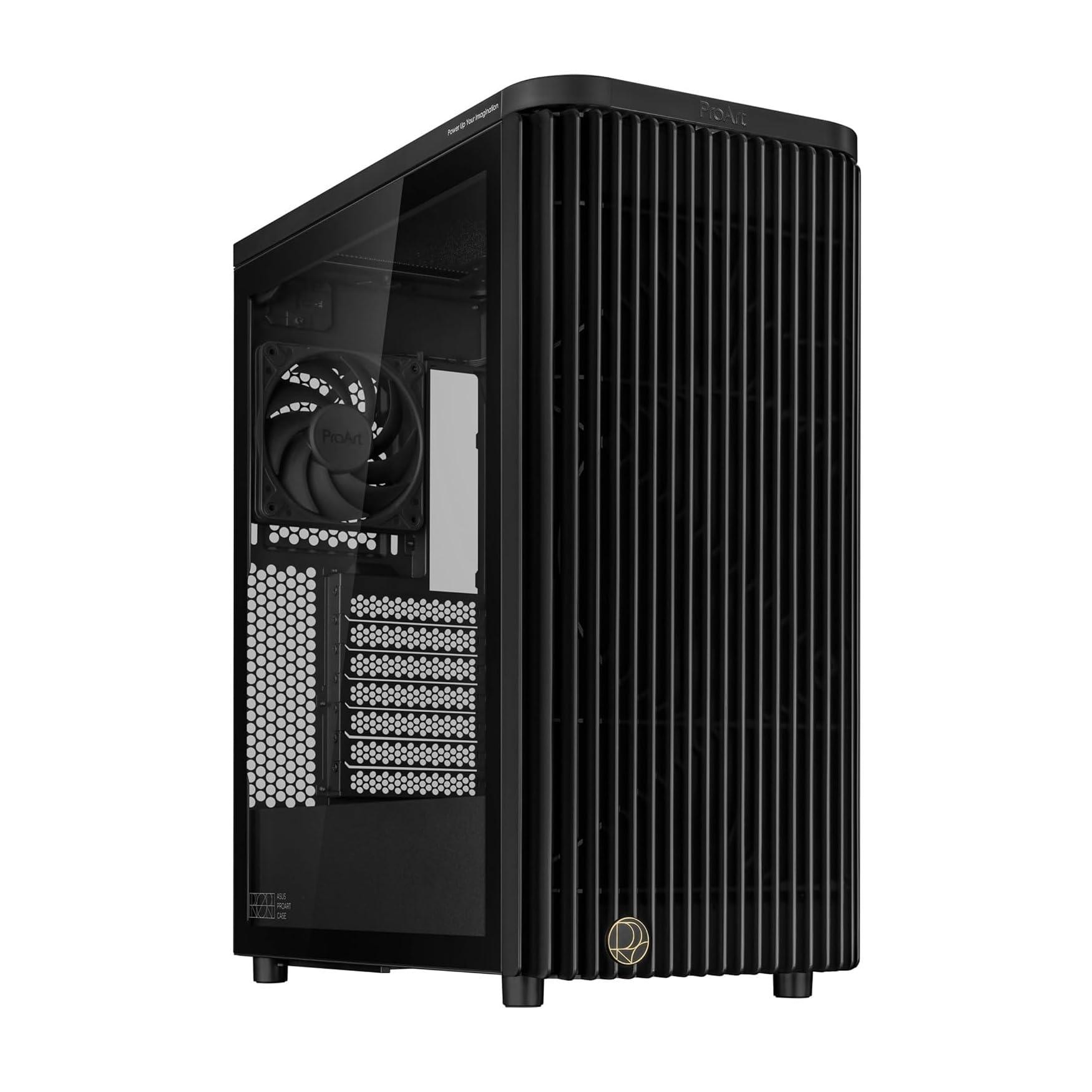 asus-proart-pa401-tg-pwm-case-per-schede-madri-atx-in-metallo-e-pannello-laterale-in-vetro-temperato-ventola-posteriore-da-120-mm-e-2-ventole-anteriori-pwm-da-160-mm-filtri-antipolvere-nero