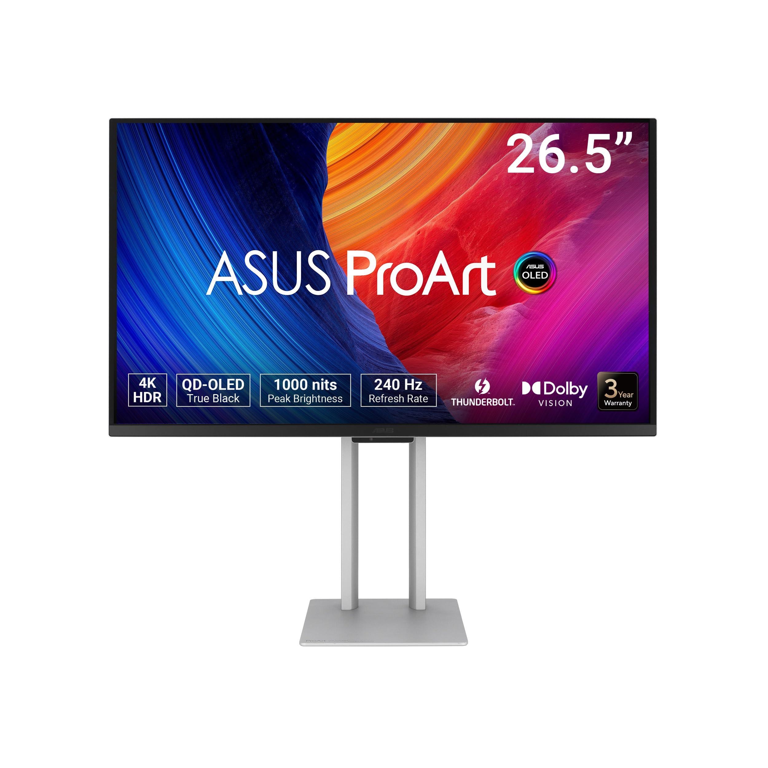 asus-proart-display-oled-pa27ucdmr-monitor-professionale-da-26-5-4k-uhd-qd-oled-3840-x-2160-qd-oled-240hz-0-1ms-ultra-sottile-auto-calibrazione-dolby-vision-supporto-ergonomico-nero