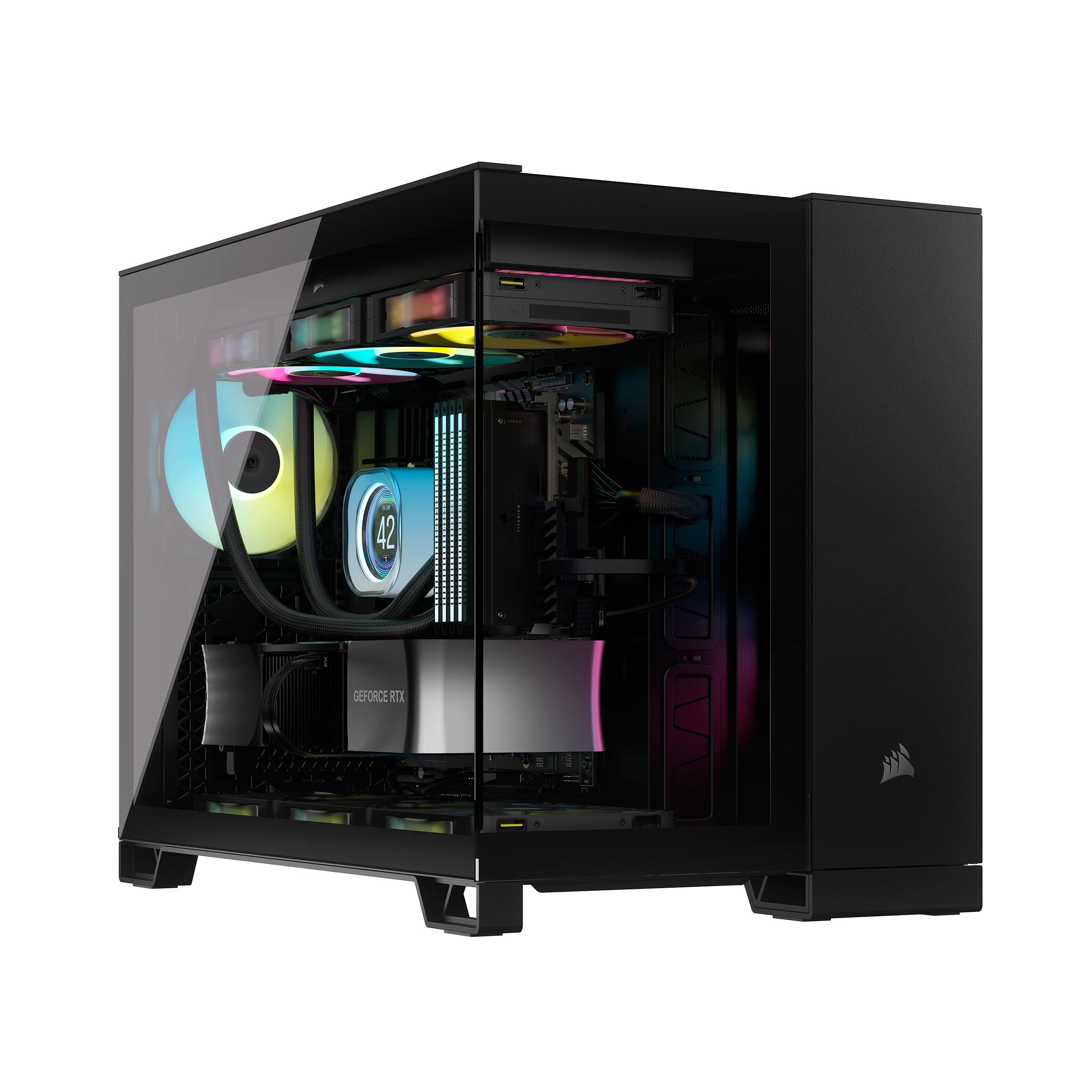 corsair-icue-link-2500x-rgb-small-tower-matx-case-per-pc-a-doppia-camera-vetro-panoramico-temperato-compatibile-con-scheda-madre-a-connessione-inversa-2-ventole-corsair-rx120-rgb-incluse-nero