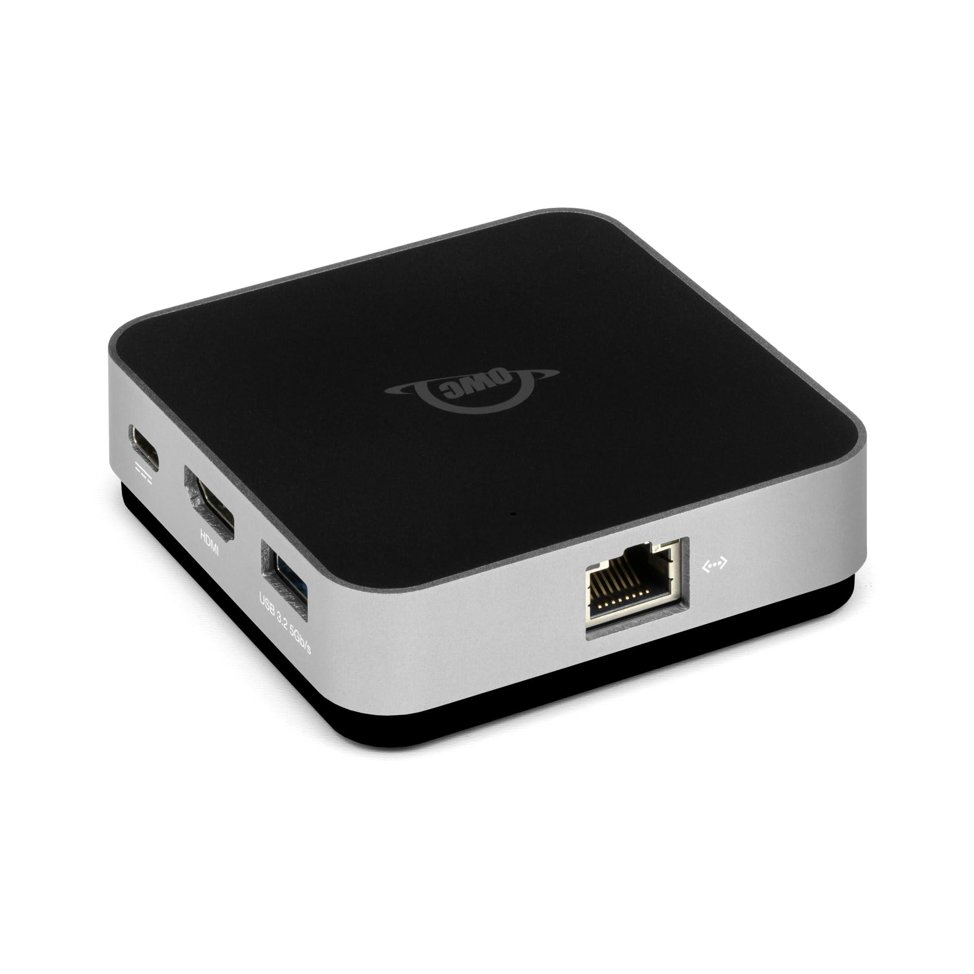 owc-travel-dock-e-usb-c-a-6-porte-100-w-grigio-siderale-2x-usb-3-2-tipo-a-1x-hdmi-2-0-1x-lettore-di-schede-sd-1x-gigabit-ethernet-1x-pass-through-di-alimentazione-usb-c