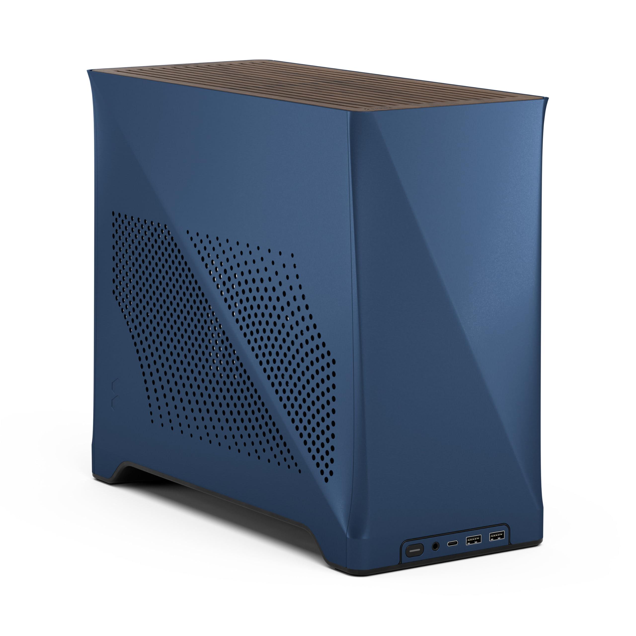 fractal-design-era-2-itx-pc-case-in-midnight-blue-alluminio-anodizzato-elegante-piano-in-noce-massiccio-supporta-gpu-a-3-slot-cavo-riser-pcie-4-0-incluso