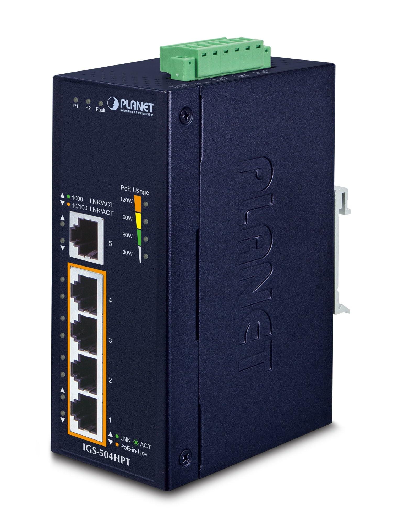 planet-switch-industriale-a-4-porte-ieee-802-3af-802-3at-poe-iniettore-alluminio-metallo-alloggiamento