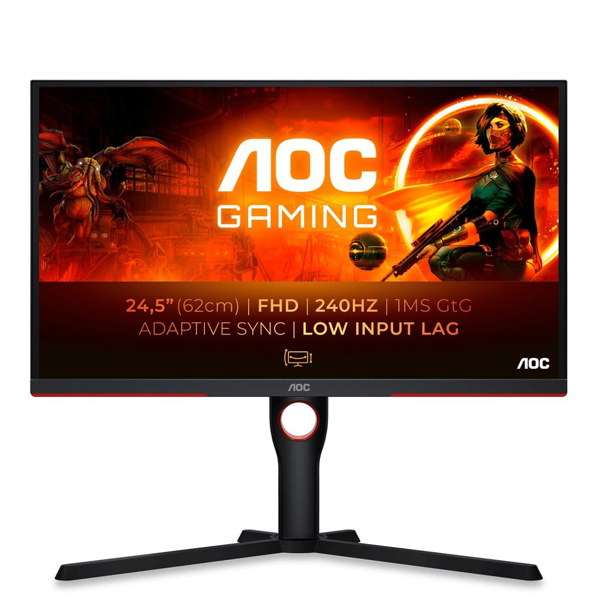 aoc-gaming-25g3zm-bk-monitor-fhd-da-24-5-240-hz-mprt-da-0-5-ms-freesync-premium-1920x1080-hdmi-2-0-x-2-displayport-1-2-x-1-uscita-cuffie-3-5-mm-nero-rosso