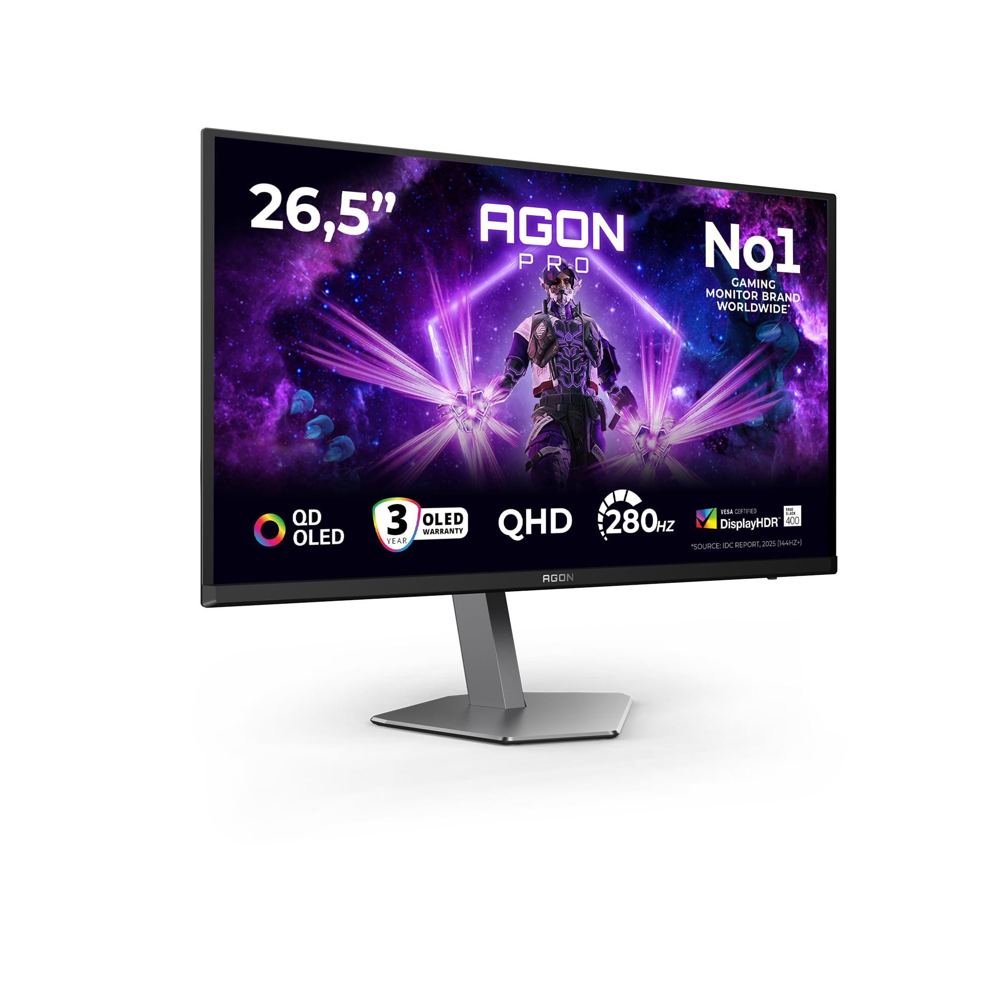 aoc-monitor-ag276qzd2-26-5-pollici-2560x1440-wqhd-280hz-qd-oled-panel-0-03ms-gtg-usb-hub-speakers-height-adjustment-hdmi2x-2-1-dp-2x-1-4-adaptive-sync-hdr400-trueblack-g-sync-comp-nero