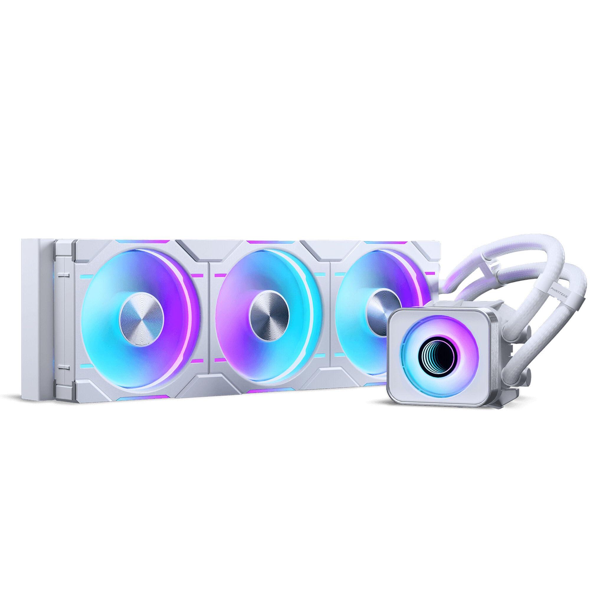 dissipatore-di-calore-a-liquido-per-cpu-phanteks-go-360d30-x2-aio-design-del-condensatore-aio-evolvx2-ventole-d30-120-drgb-con-prestazioni-3x-per-intel-lga-1851-1700-1200-115x-e-amd-am4-am5-bianco