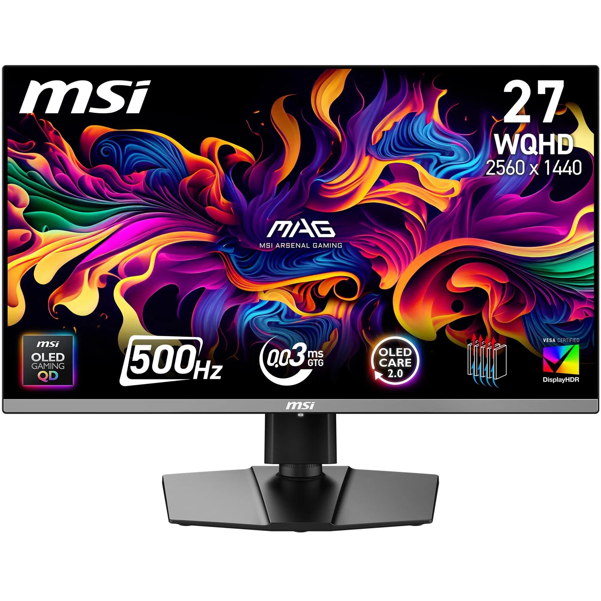 msi-mag-272qp-qd-oled-x50-monitor-gaming-27-wqhd-2560x1440-pannello-quantum-dot-oled-500hz-0-03-ms-displayhdr-true-black-500-hdmi-2-1-dp-1-4a-usb-c-15w-pd-regolazione-inclinazione-altezza