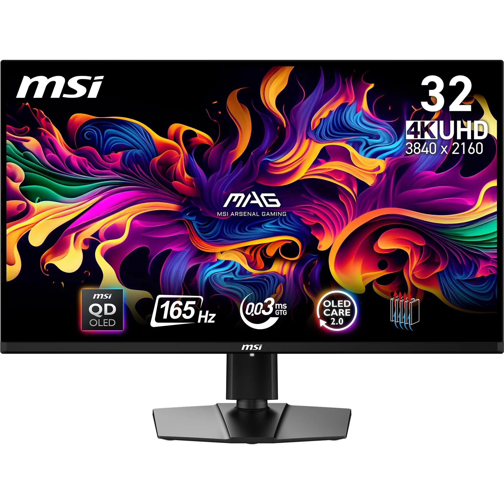 msi-mag-321up-qd-oled-monitor-gaming-31-5-4k-uhd-pannello-quantum-dot-oled-3840-x-2160-165hz-0-03ms-99-dci-p3-de-2-displayhdr-true-black-400-dp-1-4a-hdmi-2-1-uhd-165hz-usb-type-c
