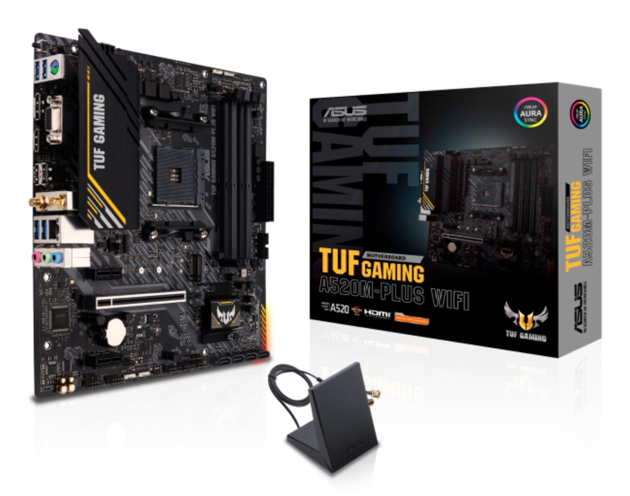 asus-tuf-gaming-a520m-plus-scheda-madre-micro-atx-amd-b550-ryzen-am4-m-2-wi-fi-802-11ac-sata-6-gbps-usb-3-2-gen-1-e-connettori-aura-direzionabili-da-2-gen
