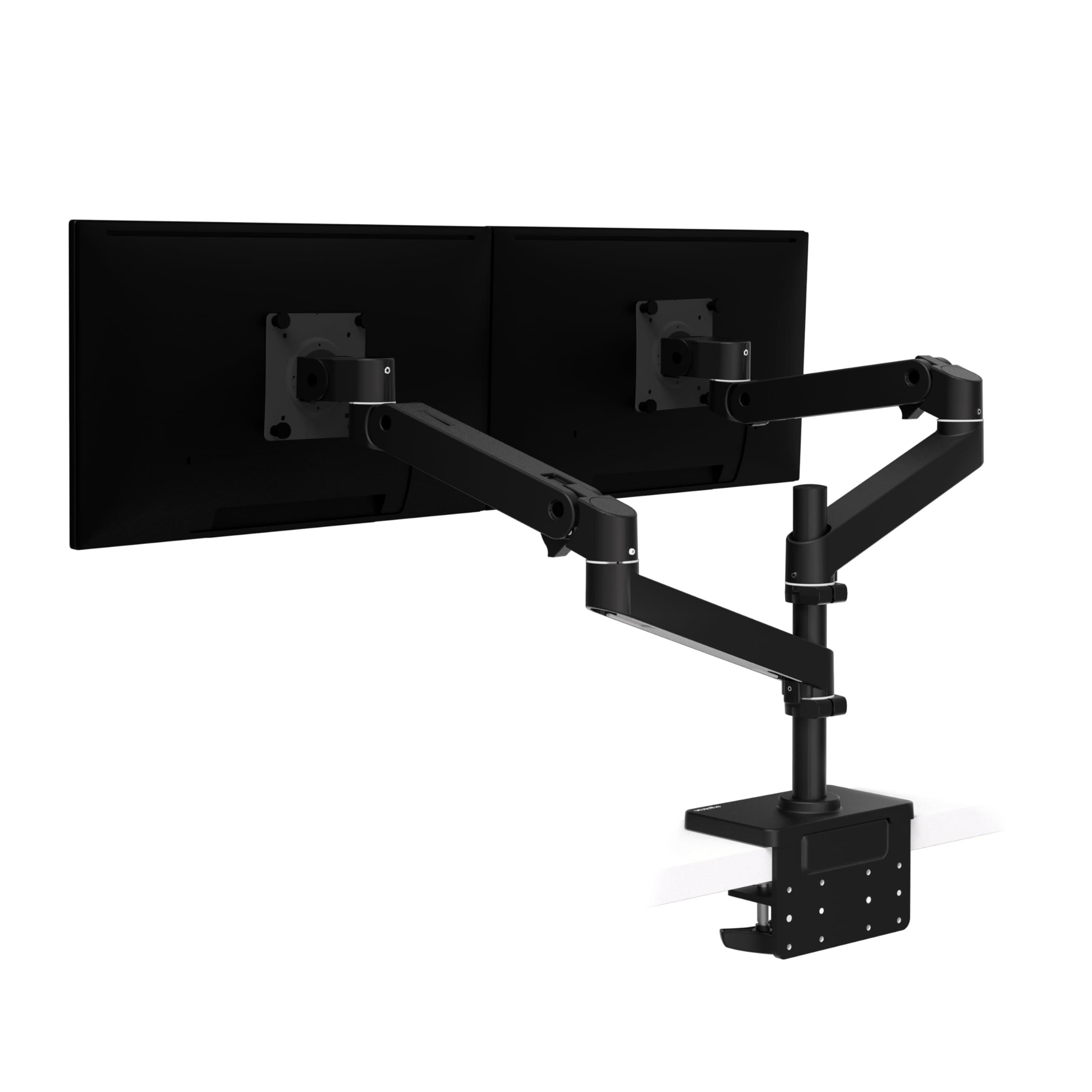 ergotron-lx-pro-premium-braccio-doppio-per-monitor-impilabile-verticale-supporto-da-tavolo-vesa-per-2-monitor-fino-a-27-pollici-da-4-a-10-kg-ciascuno-nero-opaco