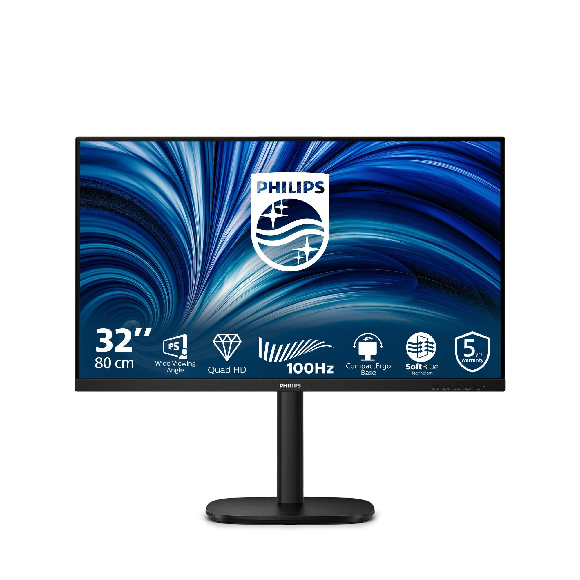 philips-monitor-32b2n3500-32-pollici-2560x1440-wqhd-100hz-ips-panel-4ms-gtg-usb-hub-speakers-height-adjustment-hdmi2x-2-0-dp-1x-1-2-adaptive-sync-nero