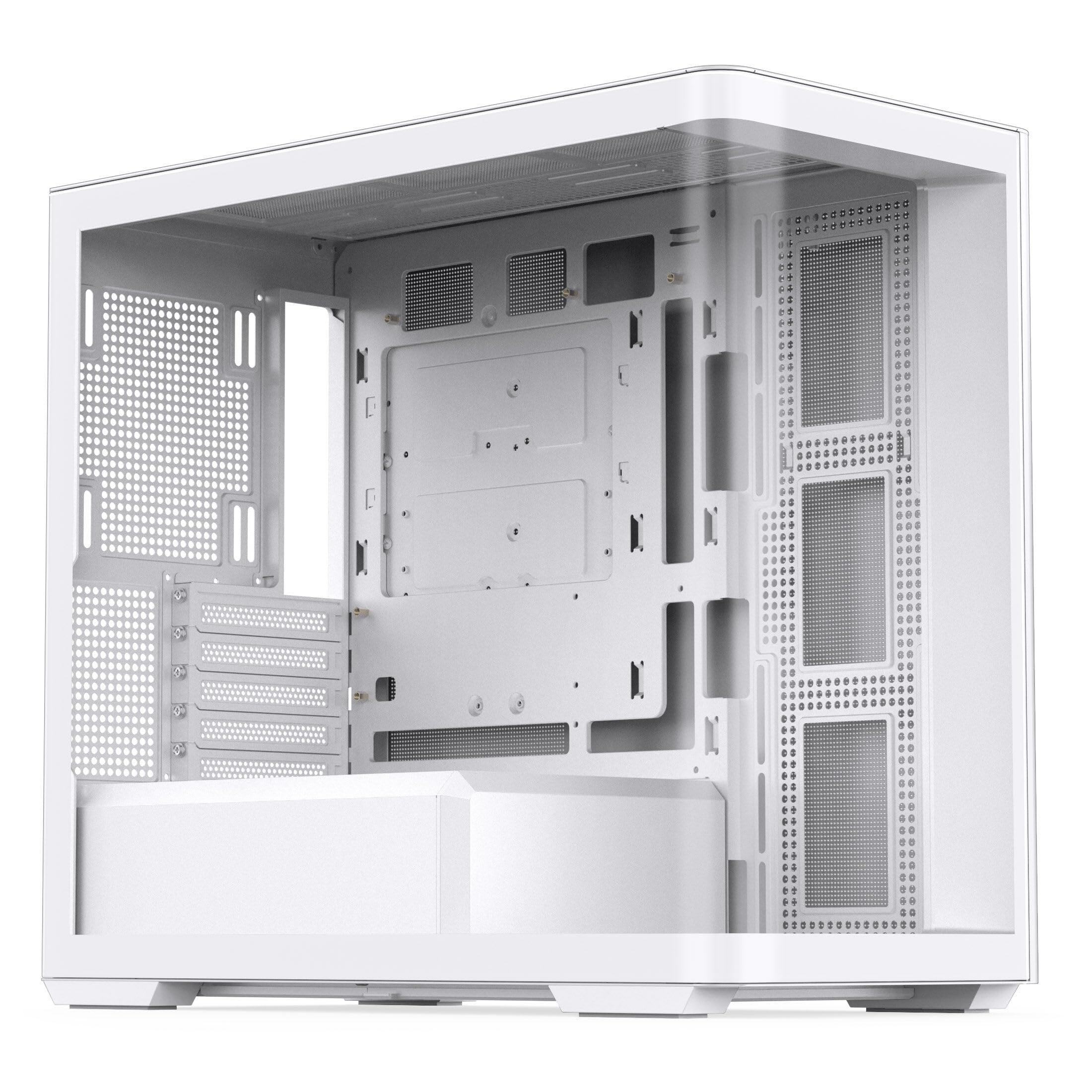 jonsbo-d300-midi-tower-case-per-pc-bianco-case-micro-atx-con-vetro-temperato-a-270-supporto-per-doppio-radiatore-pronto-per-connessione-posteriore