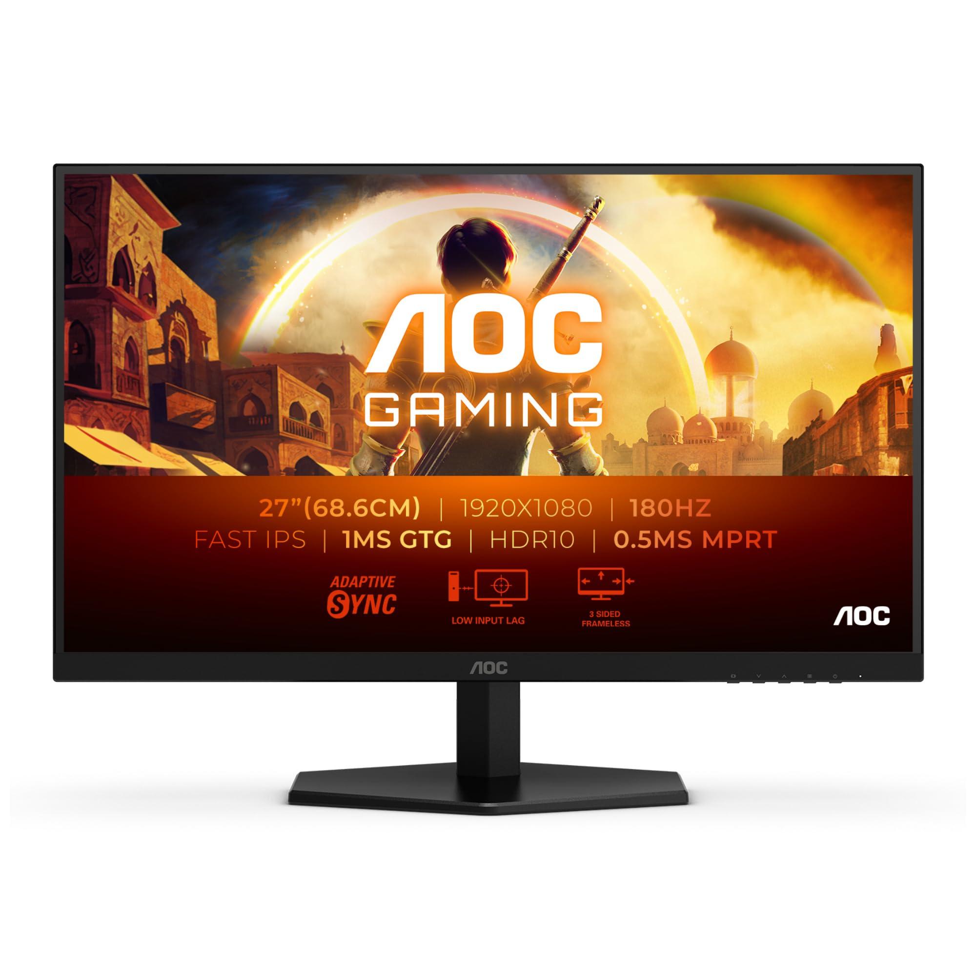 aoc-gaming-monitor-27g42e-27-pollici-1920x1080-fhd-180hz-fast-ips-panel-0-5ms-mprt-hdmi1x-2-0-dp-1x-1-4-adaptive-sync-hdr10-g-sync-compatible-nero