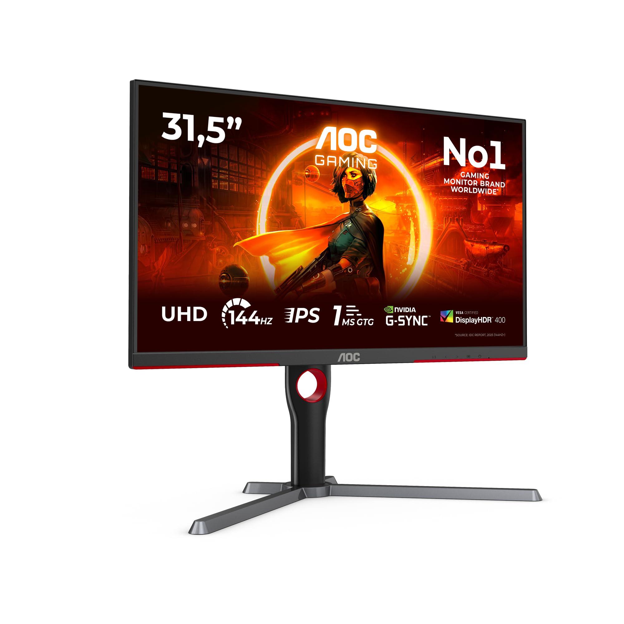 aoc-gaming-u32g3x-monitor-uhd-da-32-pollici-144-hz-freesync-pre-g-sync-comp-hdr400-3840x2160-1ms-gtg-hdmi-2-1-displayport-nero-rosso