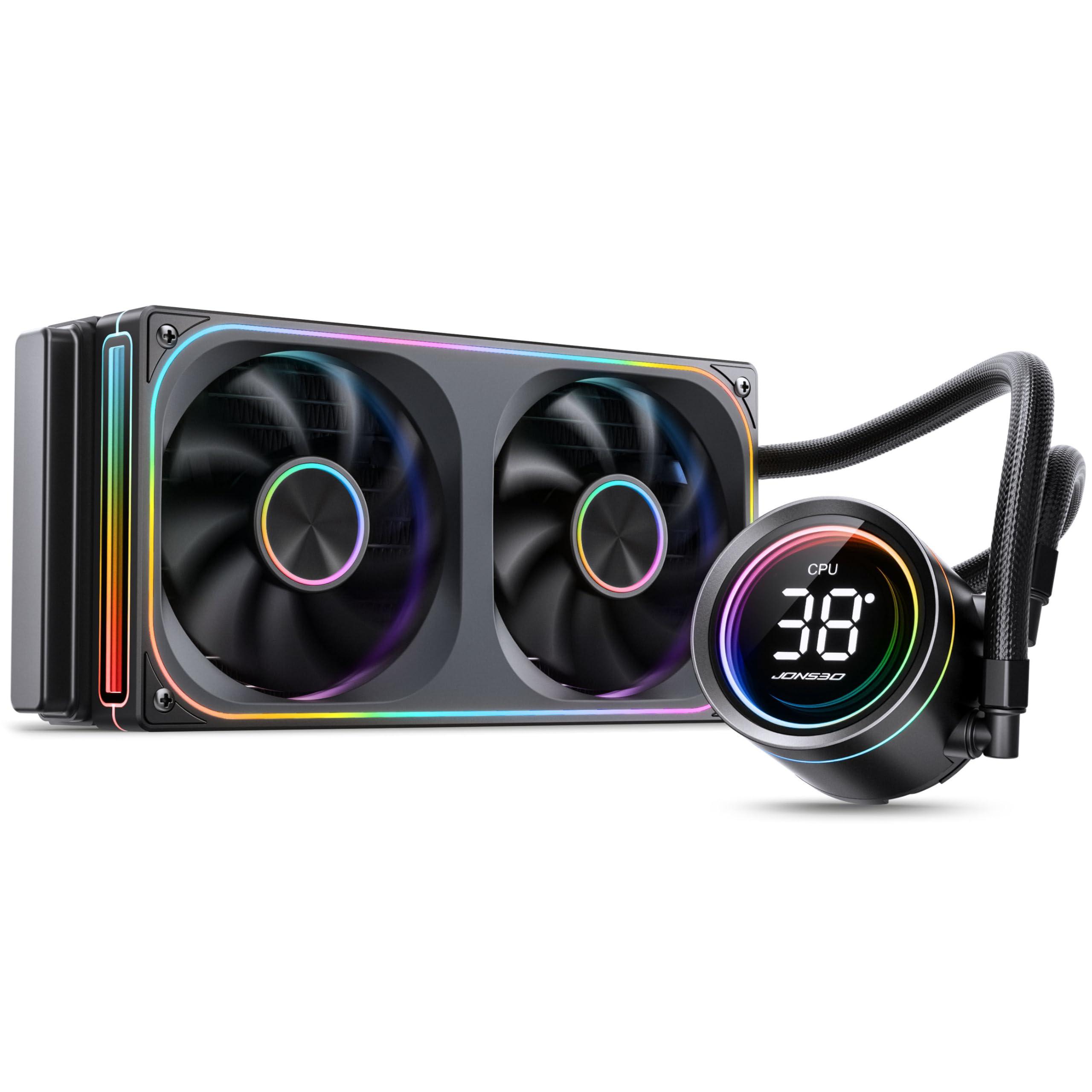 jonsbo-th-240-aio-raffreddamento-a-liquido-nero-raffreddamento-a-liquido-per-cpu-da-240-mm-con-argb-indicatore-di-temperatura-led-e-ventola-a-telaio-singolo
