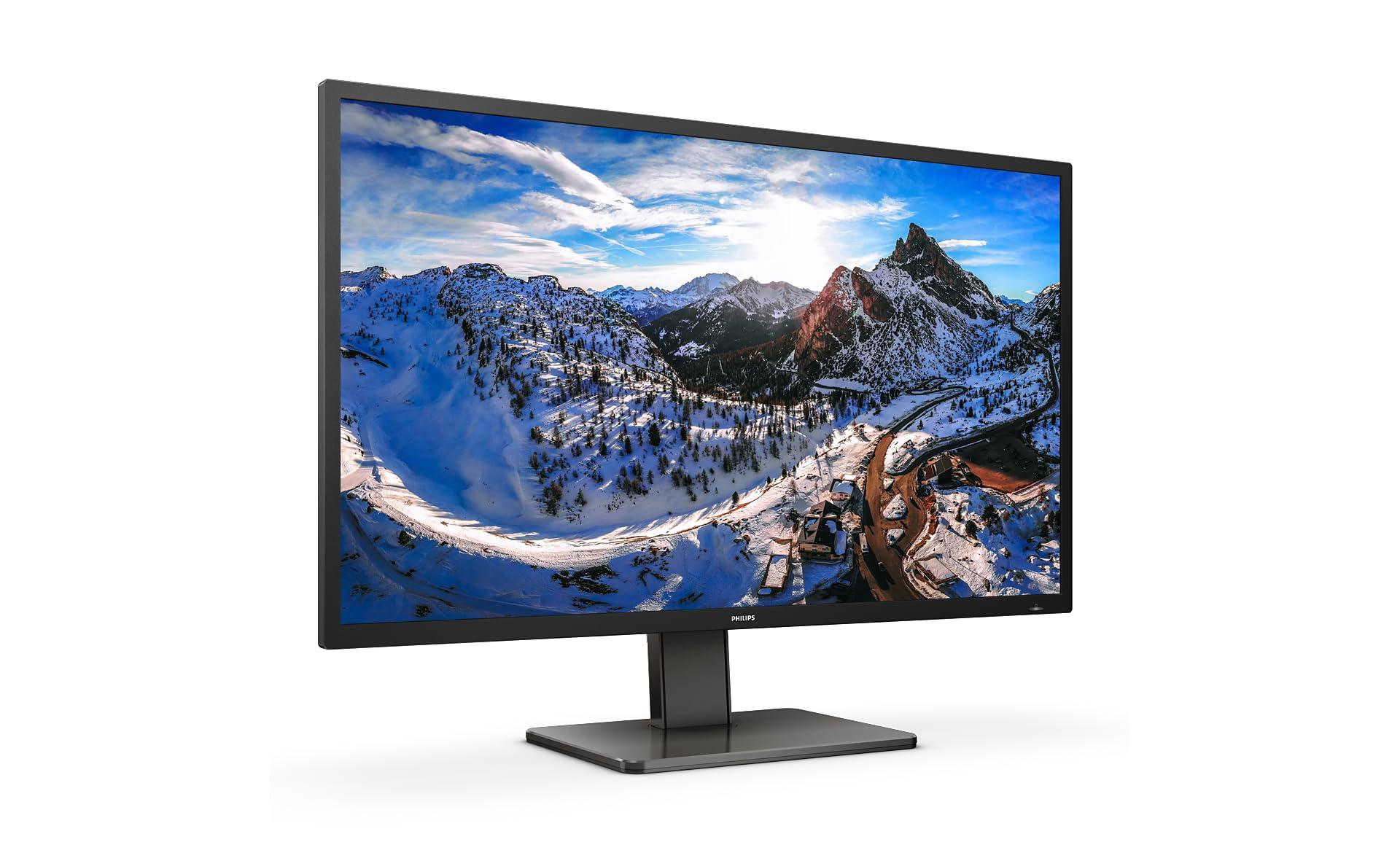 philips-439p1-00-43-4k-docking-monitor-con-ingresso-rj45-16-9-va-hdr-400-multiview-kvm-switch-pip-pbp-audio-integrato-regolazioni-ergonomiche-3-hdmi-dp-usb-c-hub-usb-nero