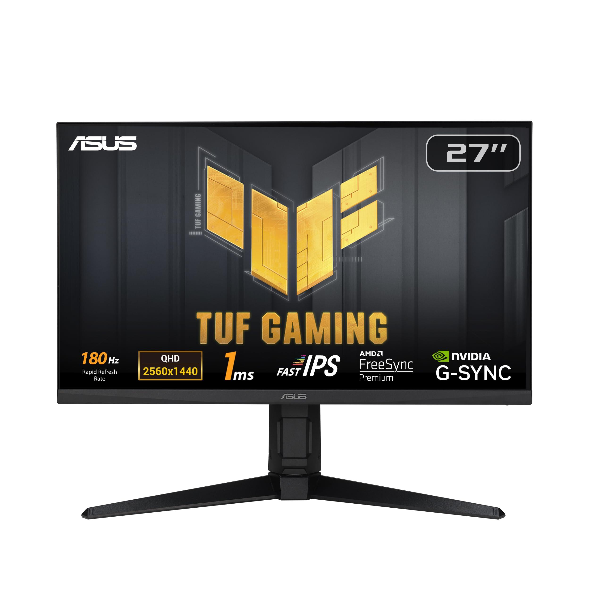 asus-tuf-gaming-vg27aql3a-monitor-gaming-da-27-pollici-qhd-2560-x-1440-180-hz-fast-ips-elmb-sync-1-ms-gtg-freesync-premium-g-sync-variable-overdrive-130-srgb-displayhdr-400-nero