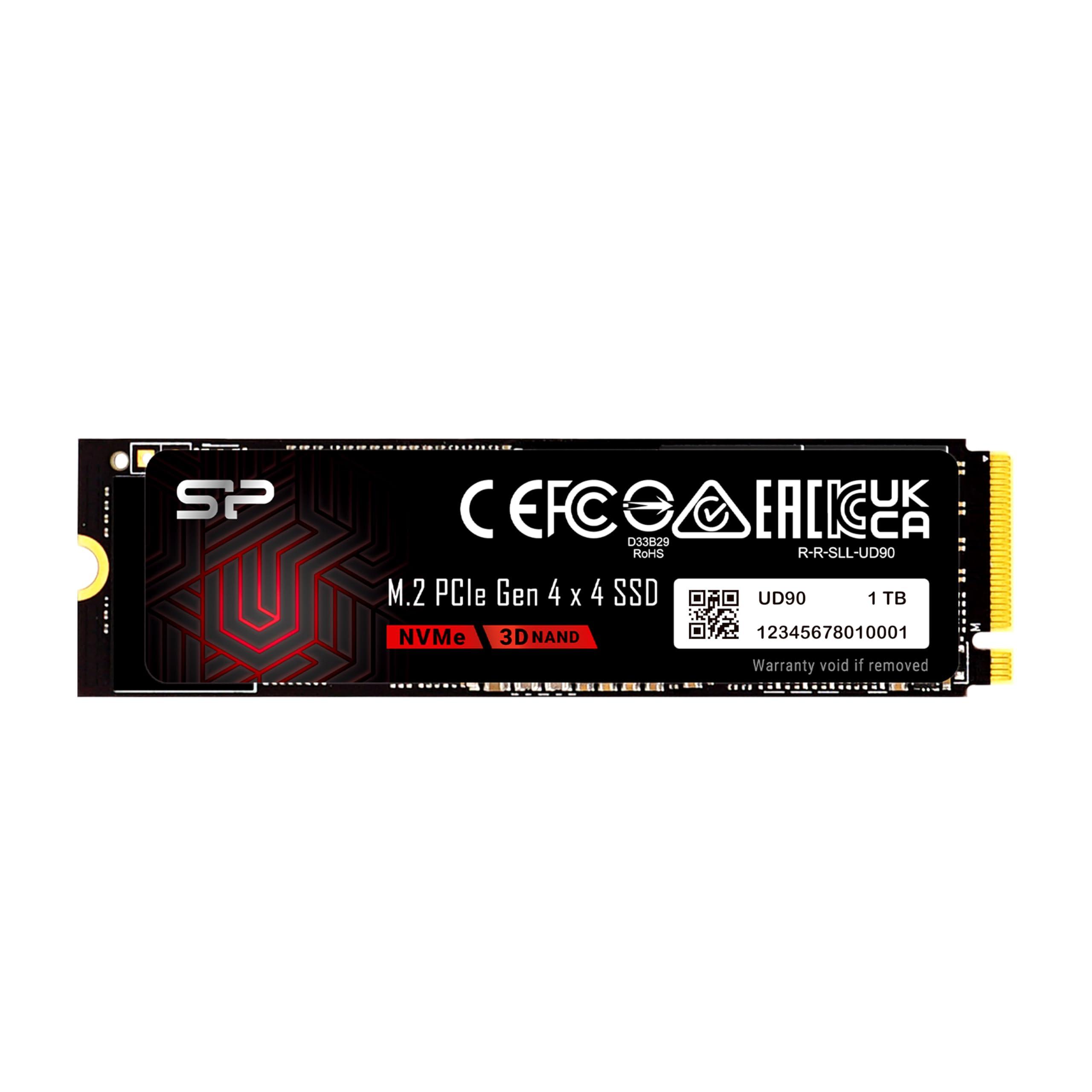 silicon-power-1tb-ud90-nvme-4-0-gen4-pcie-m-2-ssd-r-w-fino-a-5-000-4-800-mb-s-sp01kgbp44ud9005-unita-a-stato-solido