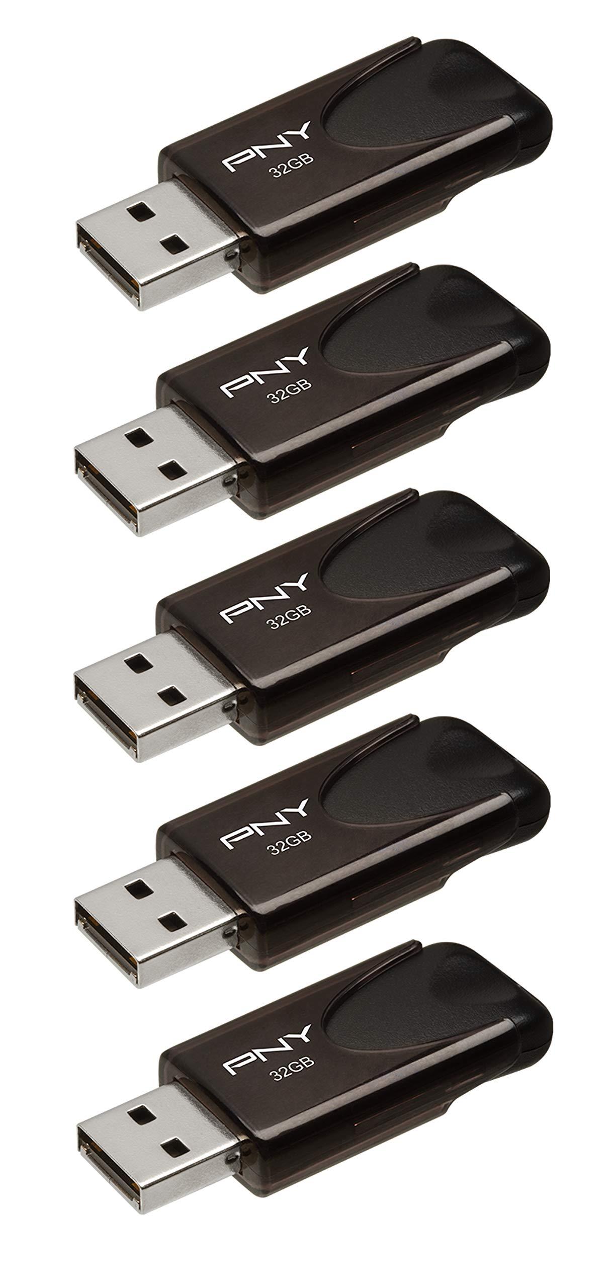 pny-set-da-5-unita-flash-attache-4-usb-2-0-con-cappuccio-scorrevole-nero-5x32-gb