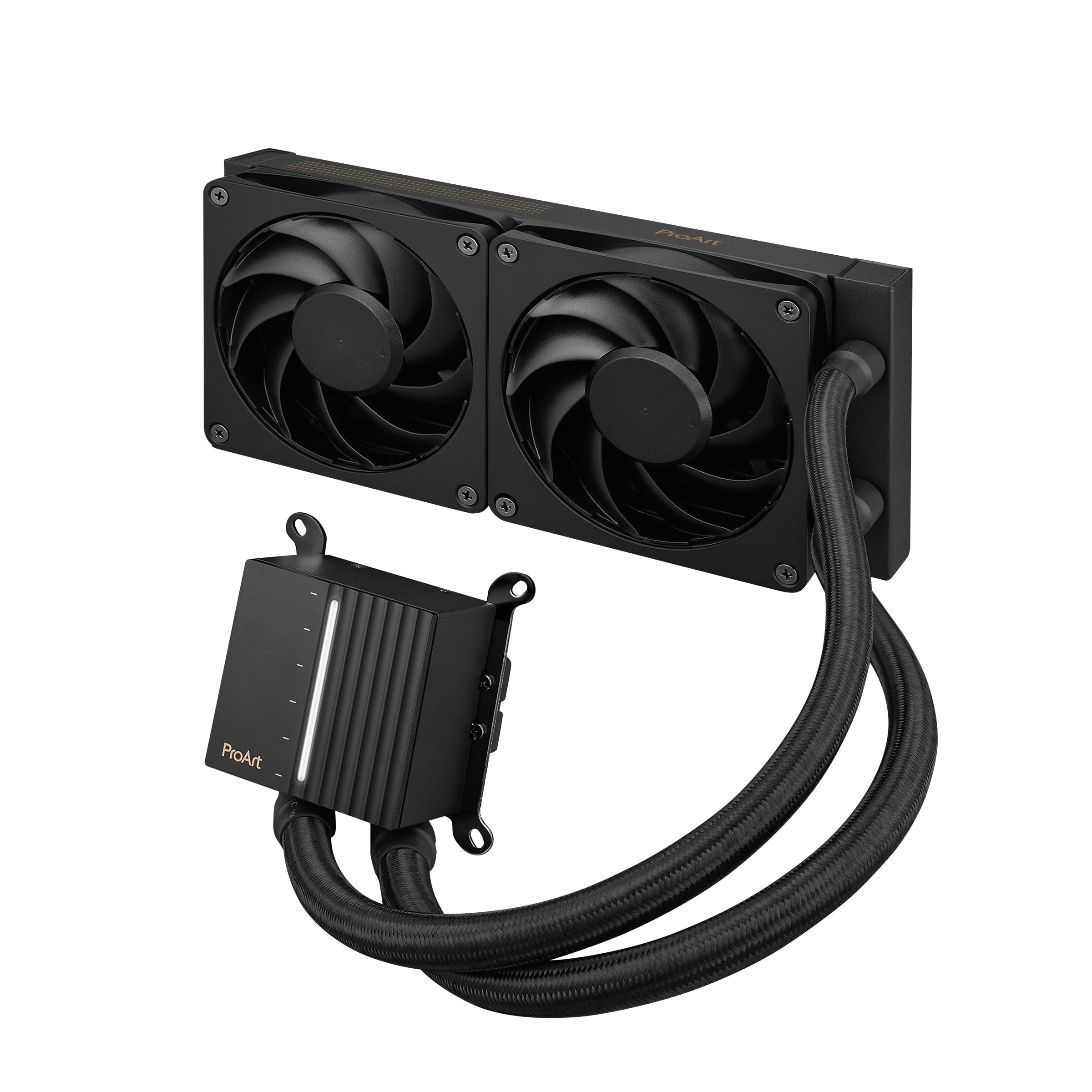 asus-proart-lc-240-raffeddatore-a-liquido-all-in-one-con-motore-trifase-per-funzionamento-piu-silenzioso-due-ventole-alphacool-apex-stealth-metal-power-a-basso-rumore-indicatore-luminoso-nero