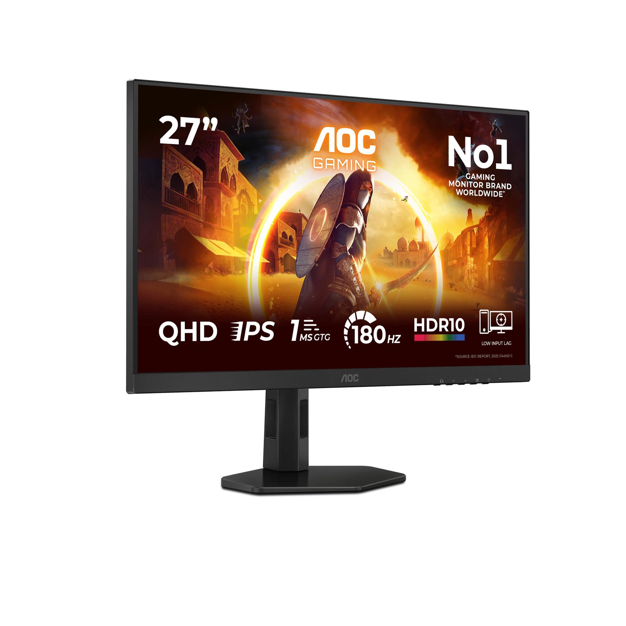 aoc-gaming-monitor-q27g4xf-27-pollici-2560x1440-wqhd-180hz-fast-ips-panel-0-5ms-mprt-height-adjustment-hdmi1x-2-0-dp-1x-1-4-adaptive-sync-hdr10-g-sync-compatible-nero