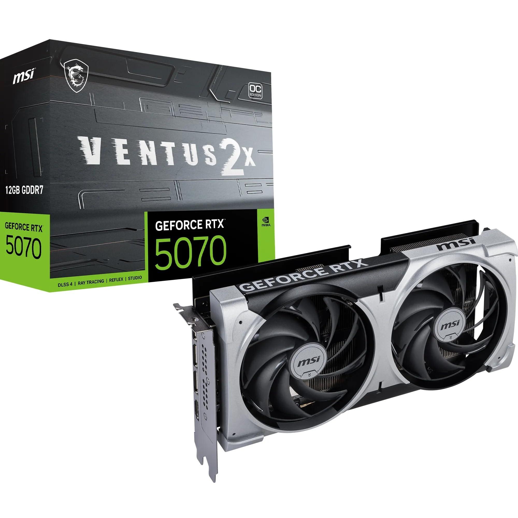 msi-geforce-rtx-5070-12g-ventus-2x-oc-scheda-video-gddr7-28gbps-pcie-5-0-hdmi-2-1-dp-2-1-6144-cuda-cores-192-bit-torx-fan-5-0-zero-frozr-afterburner-metal-backplate-650w-psu-raccomandato