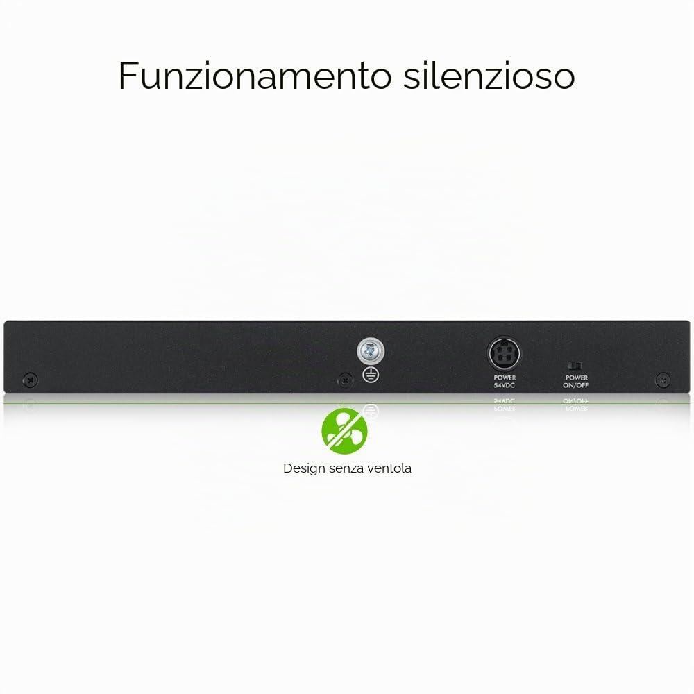 zyxel-8-porte-gigabit-poe-switch-gestione-smart-montaggio-a-parete-da-tavolo-e-senza-ventola-8-porte-poe-con-budget-da-70-w-vlan-igmp-qos-garanzia-a-vita-gs1900-8hp