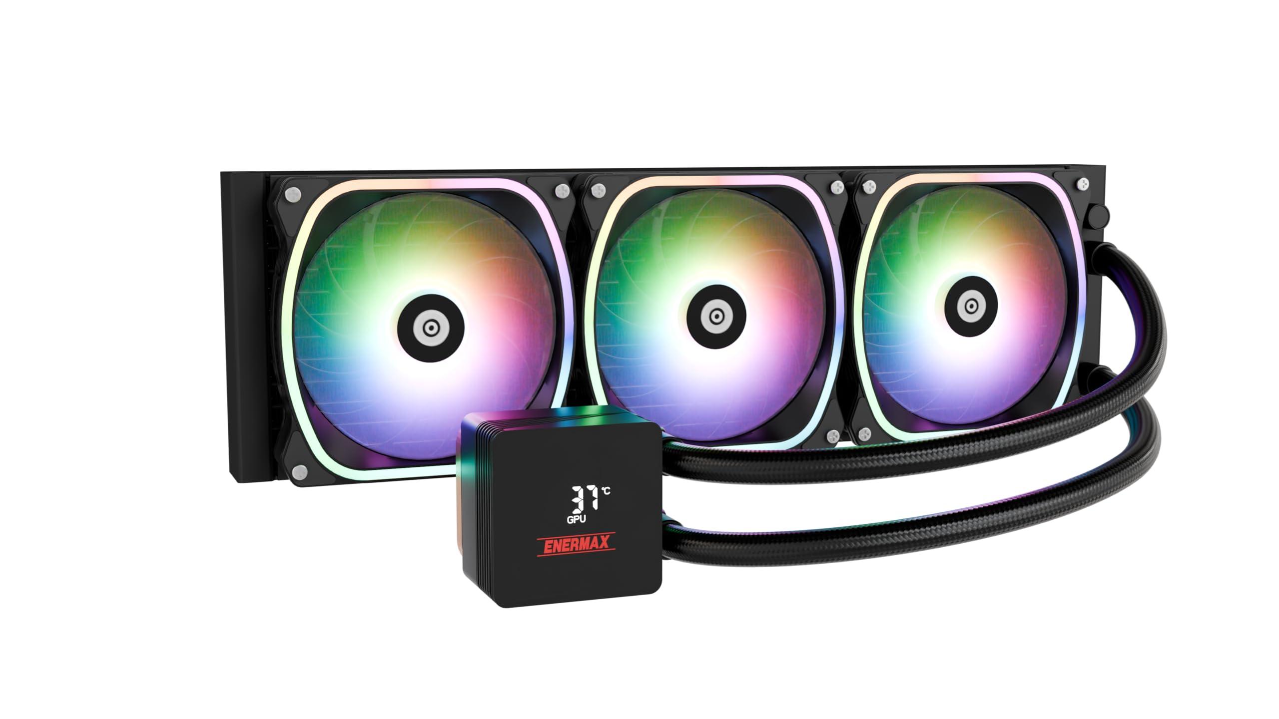 enermax-aquafusion-ii-360-mm-argb-aio-cpu-dual-chamber-tdp-370w-intel-lga-1851-1700-115x-2066-amd-am5-am4-display-digitale-3-x-ventole-squa-rgb-adv-120-pwm-elc-aqfs360-sqa