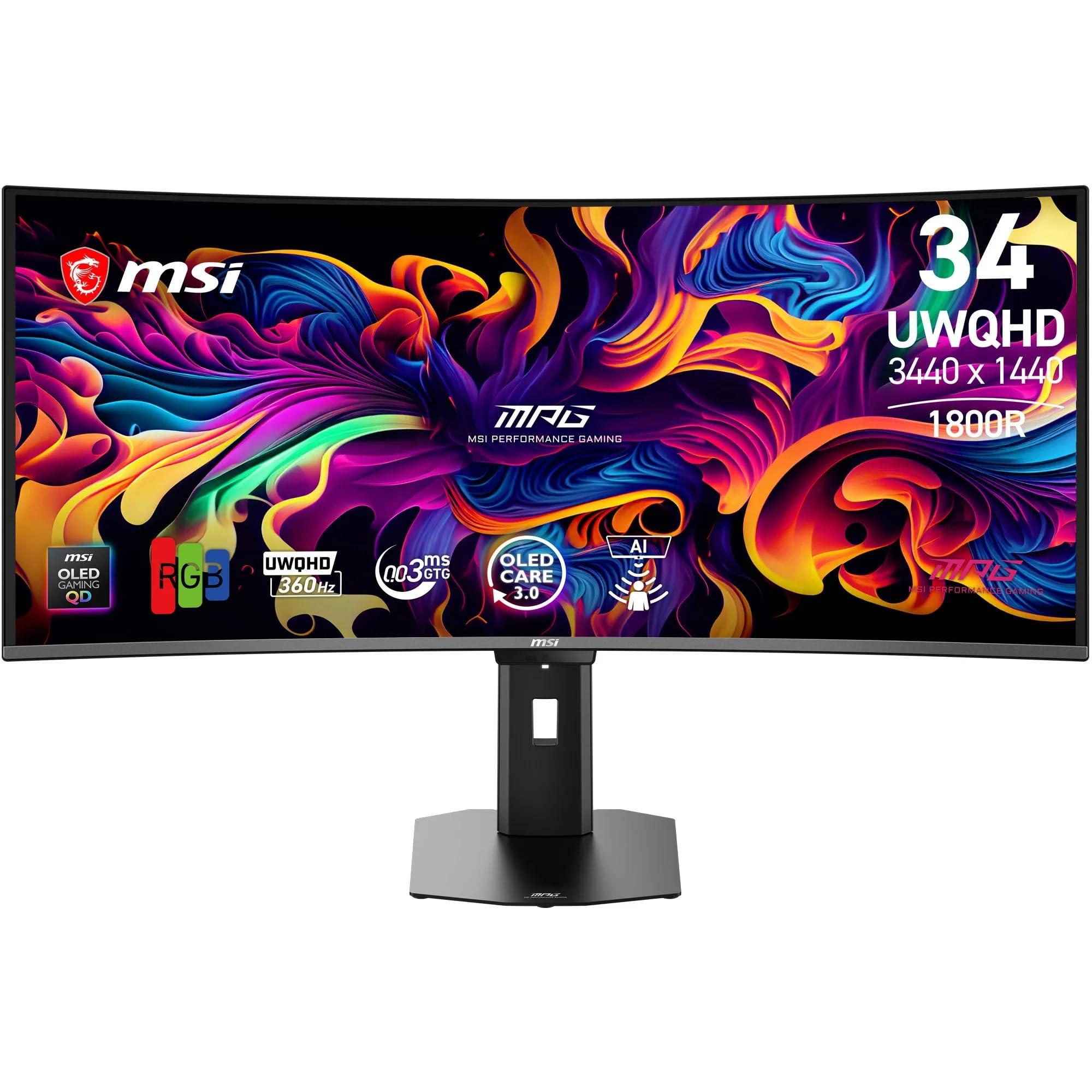 msi-mpg-341cqr-qd-oled-x36-monitor-gaming-34-uwqhd-3440x1440-1800r-5ª-gen-qd-oled-360hz-0-03ms-hdr-customization-adaptive-sync-kvm-hdmi-2-1-dp-2-1-usb-c-98w-pd-ai-vision-colore-nero