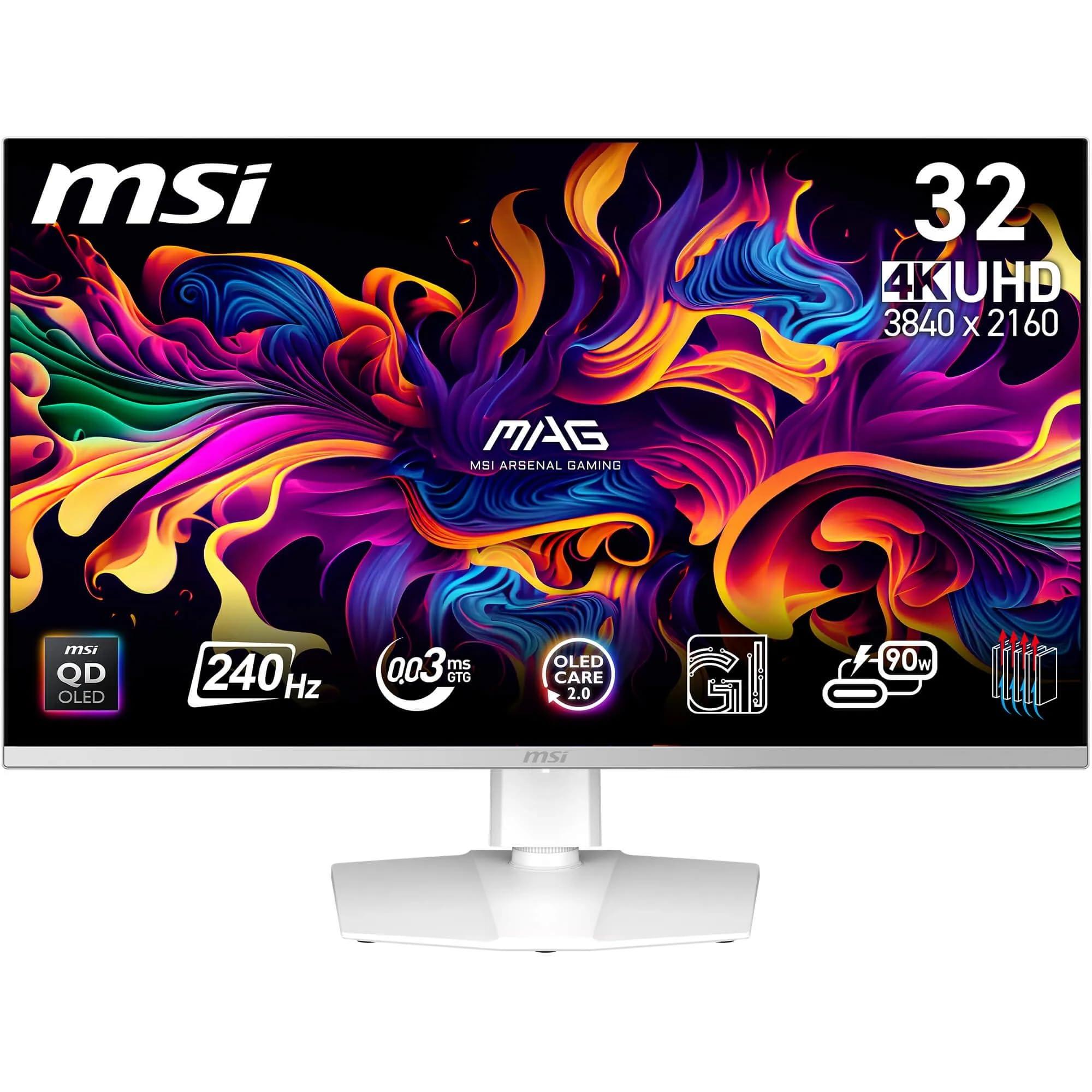 msi-mpg-321urxw-qd-oled-4k-uhd-gaming-monitor-da-31-5-pannello-quantum-dot-oled-3840-x-2160-240hz-0-03ms-99-dci-p3-de-2-displayhdr-true-black-400-kvm-rgb-dp-1-4a-hdmi-2-1-usb-type-c