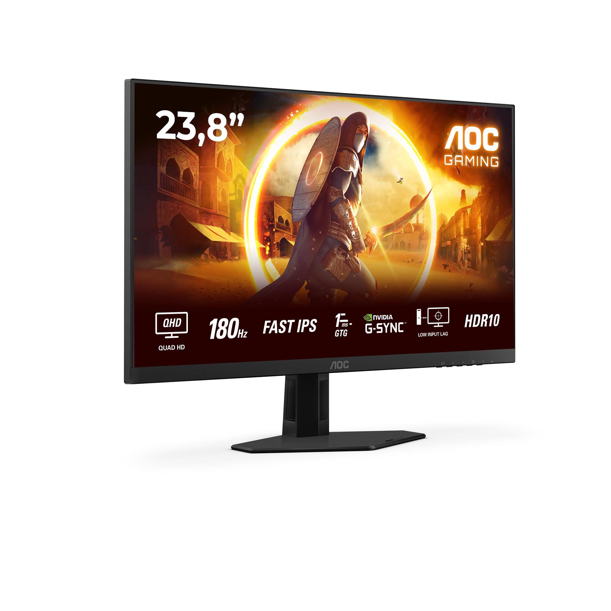 aoc-gaming-monitor-q24g4re-24-pollici-2560x1440-wqhd-180hz-fast-ips-panel-1ms-gtg-hdmi1x-2-0-dp-1x-1-4-hdr10-g-sync-compatible-nero