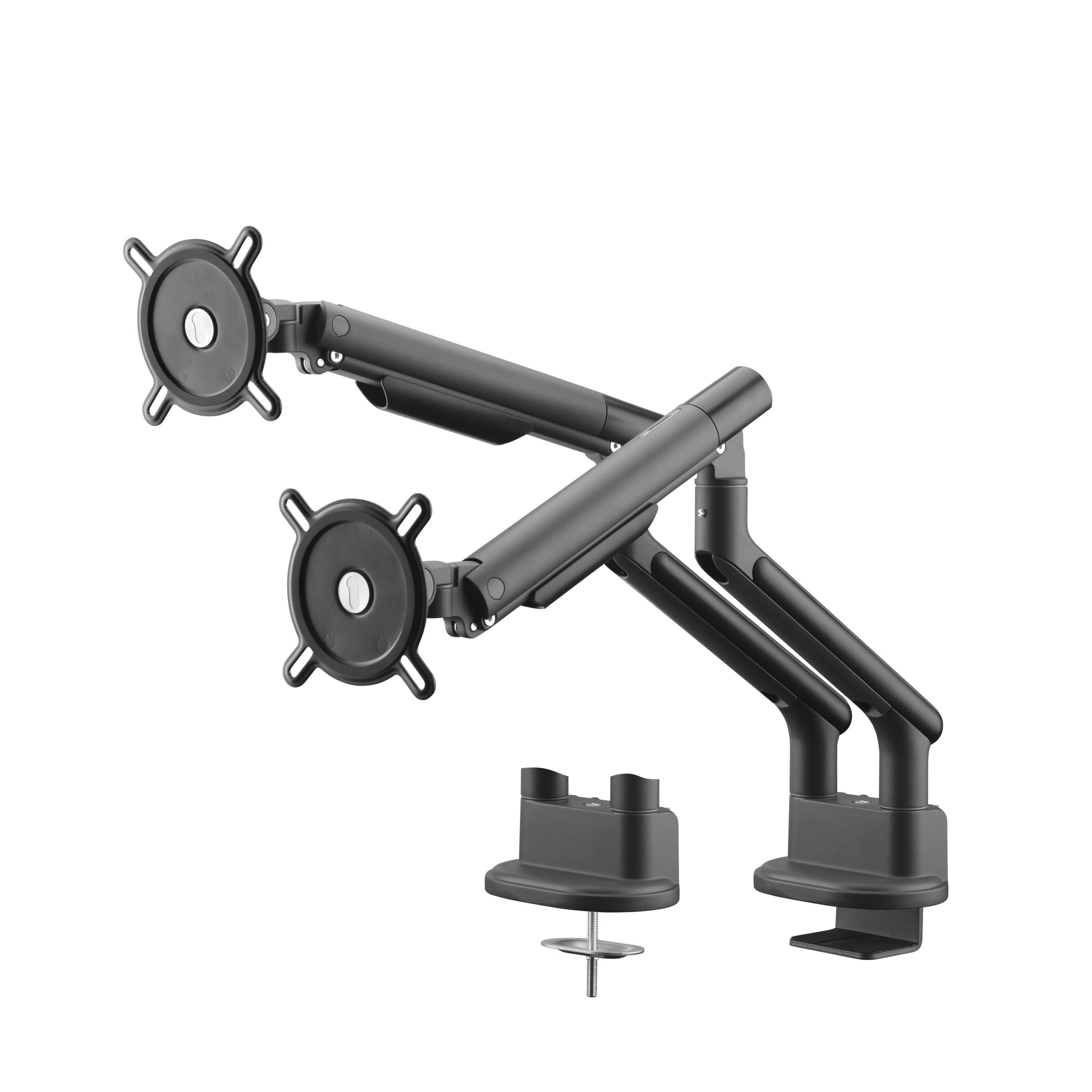 braccio-universale-per-doppio-monitor-one-for-all-13-35-pollici-vesa-75-100-mm-regolazione-dell-altezza-inclinazione-80-rotazione-180-e-rotazione-360-9kg-per-schermo-nero-dm7210