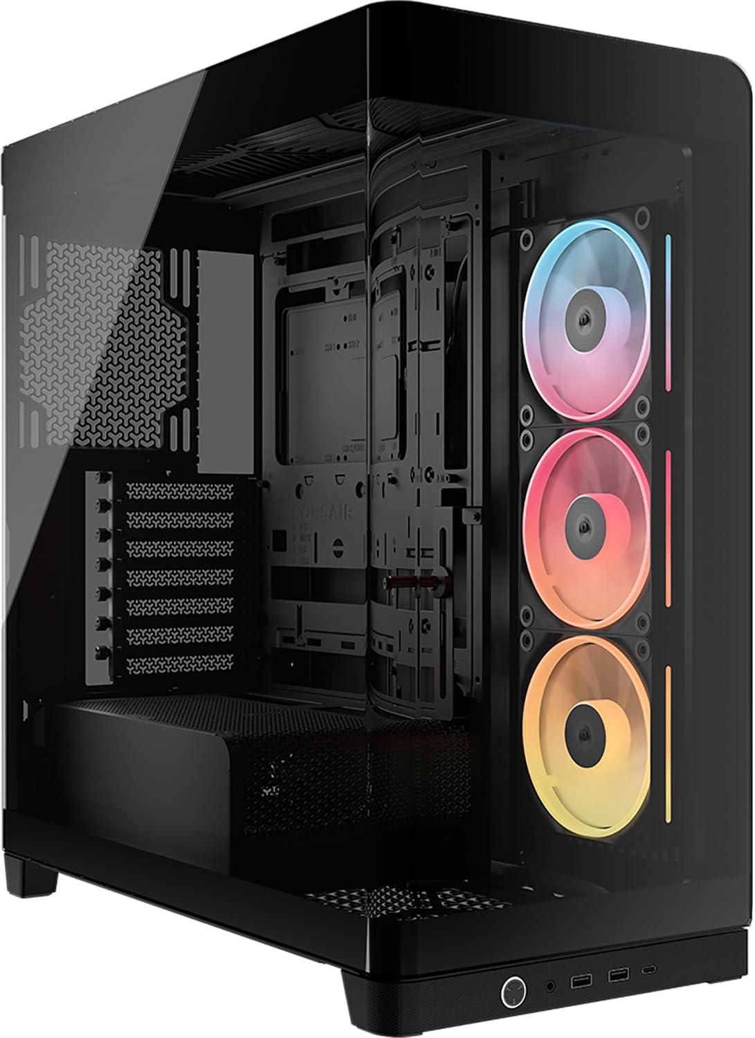 corsair-frame-4500x-lx-r-rgb-link-case-mid-tower-per-pc-con-vetro-panoramico-sistema-di-montaggio-infinirail-anti-sag-della-gpu-include-3-ventole-lx120r-rgb-link-nero