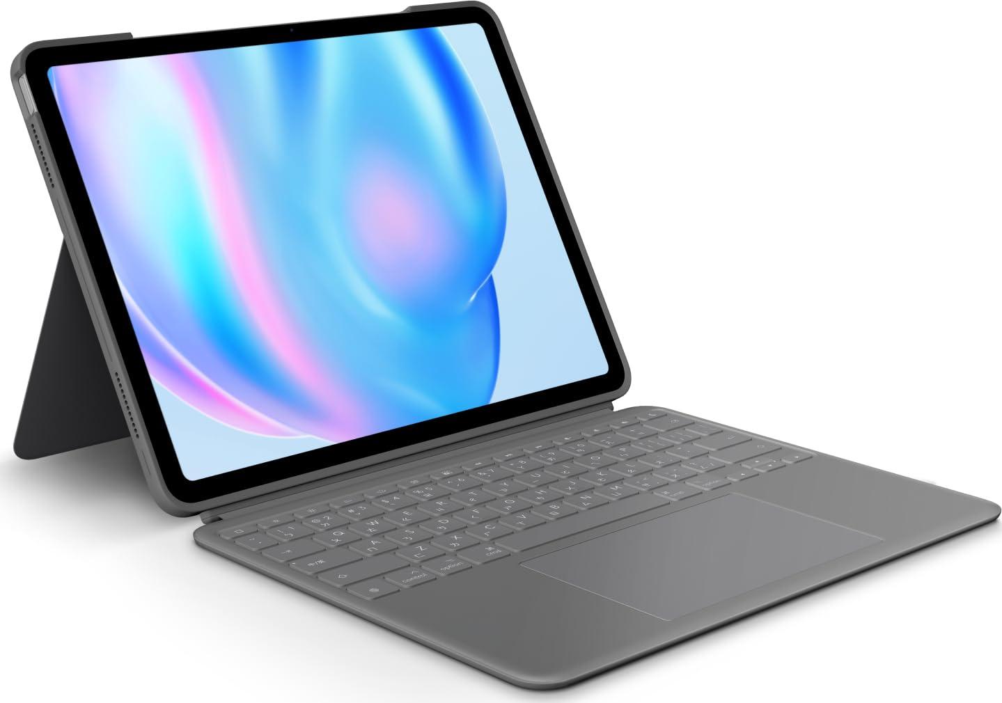 logitech-combo-touch-tastatur-und-folioh-lle-mit-trackpad-hintergrundbeleuchtet-apple-smart-connector-qwertz-schweiz-oxford-gray-f-r-apple-13-inch-ipad-air-m2-wi-fi-m2-wi-fi-cellul