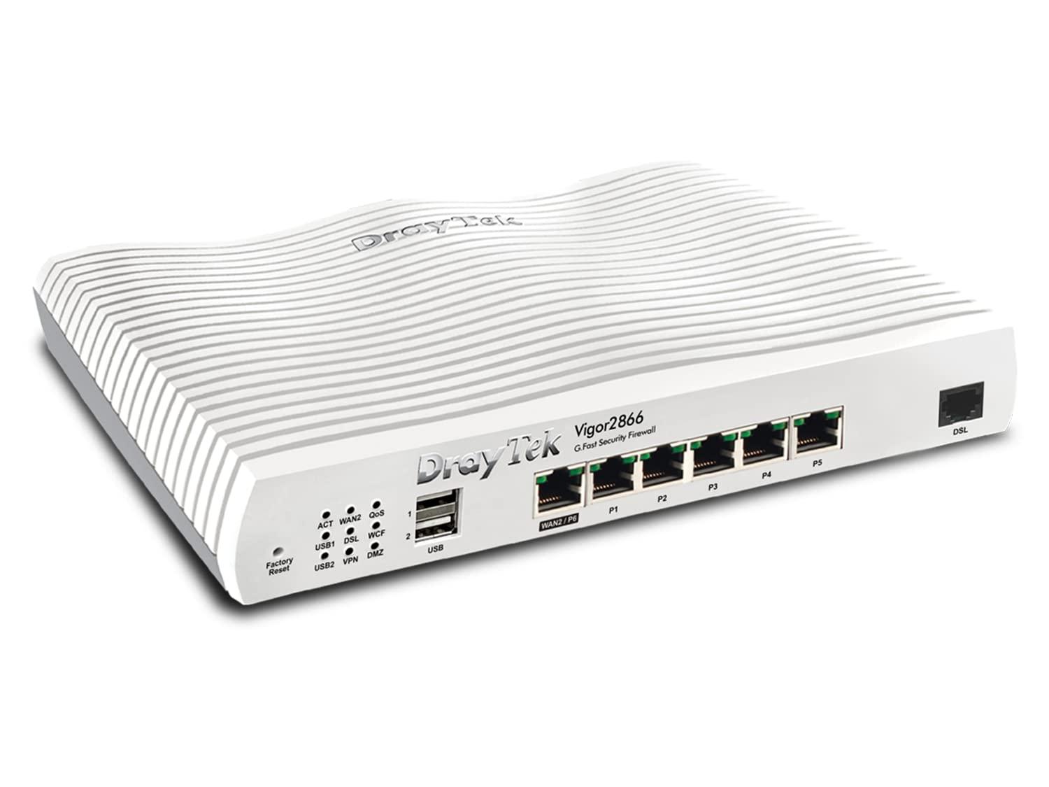 draytek-vigor-2866-router-dsl-modem-5-port-switch-gige-wan-ports-2-wandmontierbar-v2866-de-at-ch
