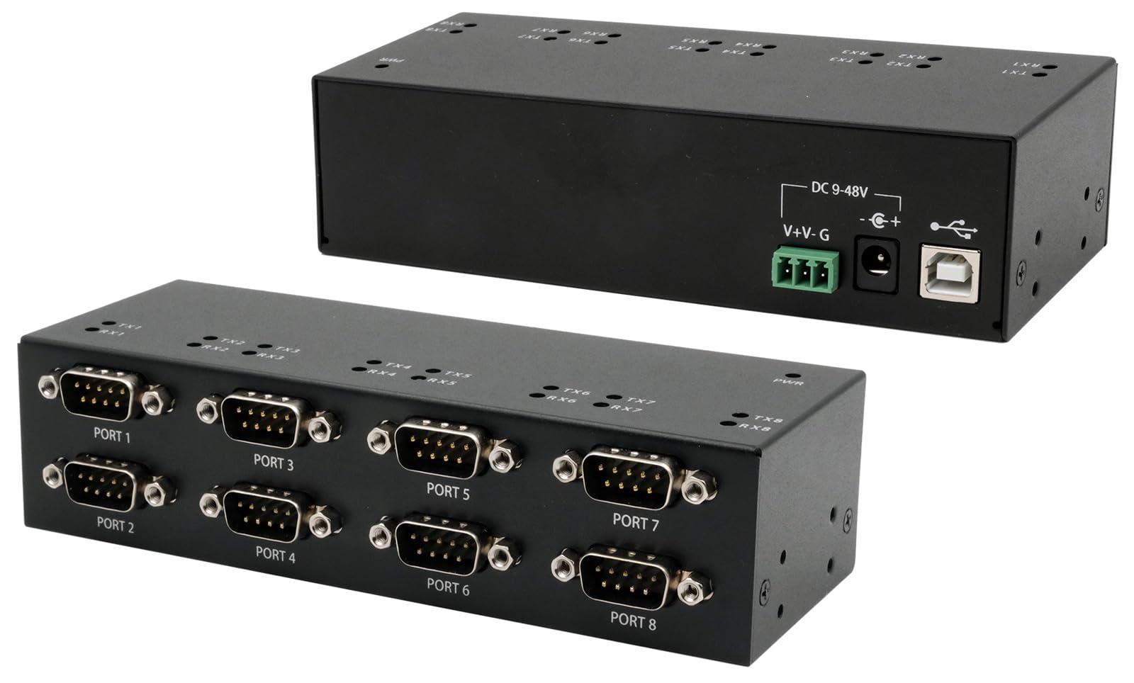 ex-13078-usb-2-0-zu-8-x-seriell-rs-232-ftdi-chip-set-metallgeh-use-ex-13078