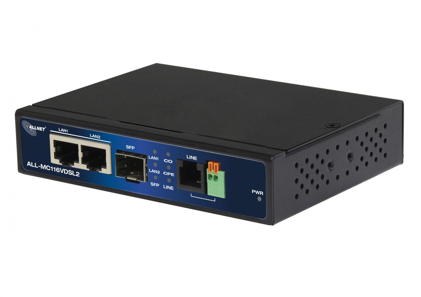 allnet-all-mc116vdsl2-2x-rj45-sfp-schwarz-160-mbit-s-10base-t-100base-t-ieee-802-3ab-ieee-802-3u-ieee-802-3z-10-100-all-mc116vds