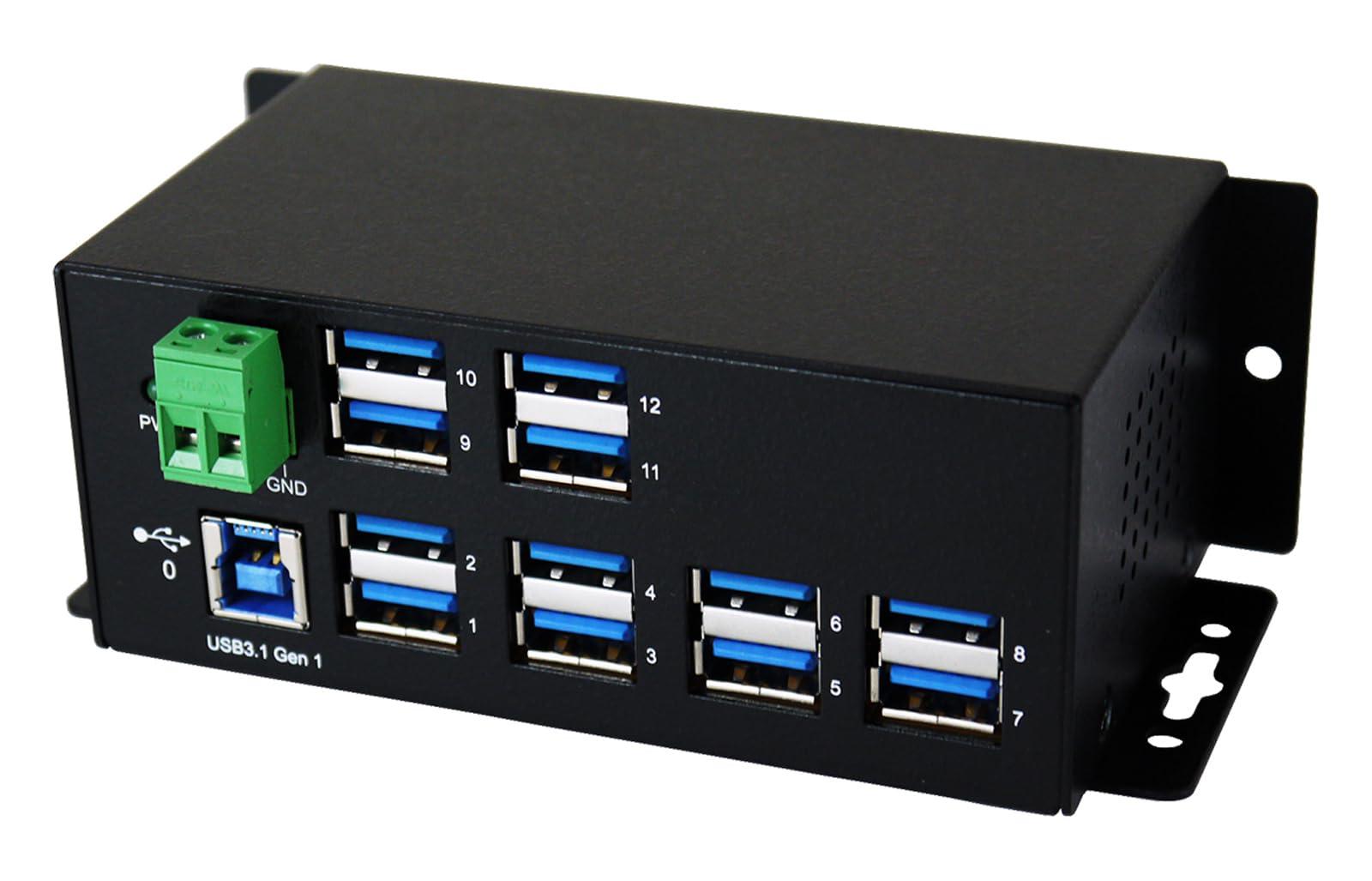 exsys-ex-1112hms-hub-12-x-usb-3-1-gen-1-an-din-schiene-montierbar-gleichstrom-ex-1112hms