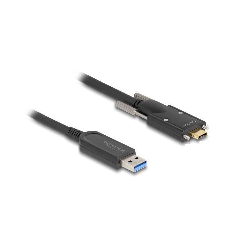 delock-aktives-optisches-kabel-usb-10-gbps-typ-a-stecker-zu-usb-type-c-stecker-mit-schrauben-seitlich-10-m-83206
