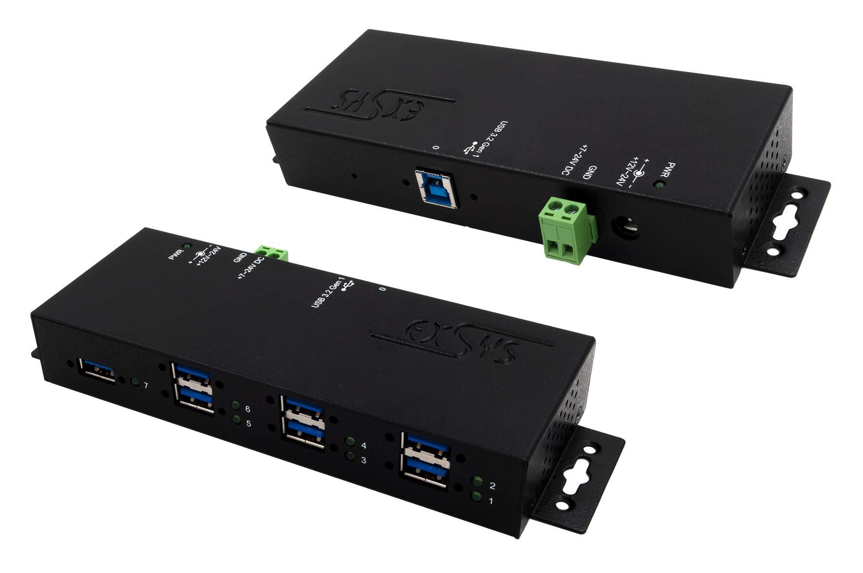 exsys-ex-1517hmvs-hub-managed-7-x-usb-3-2-gen-1-an-din-schiene-montierbar-dc-power-ex-1517hmvs