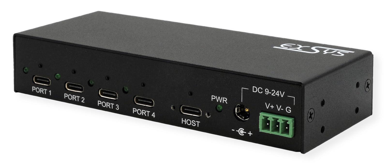 exsys-gmbh-4-port-metall-usb-3-2-gen-2x1-mit-4x-c-anschluss-3a-power-ex-12294hms