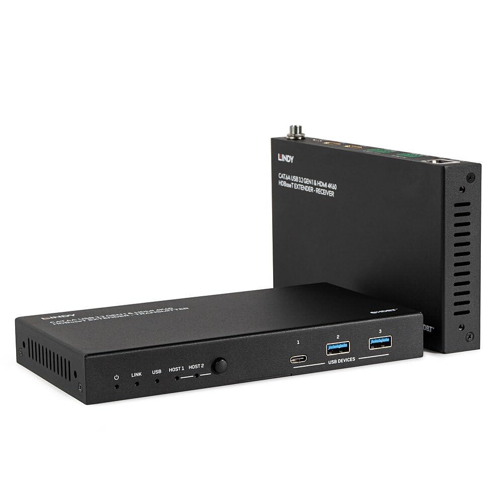 lindy-estensore-usb-3-2-gen-1-e-hdmi-4k60-hdbaset-cat-6a-da-100-m-con-2-host